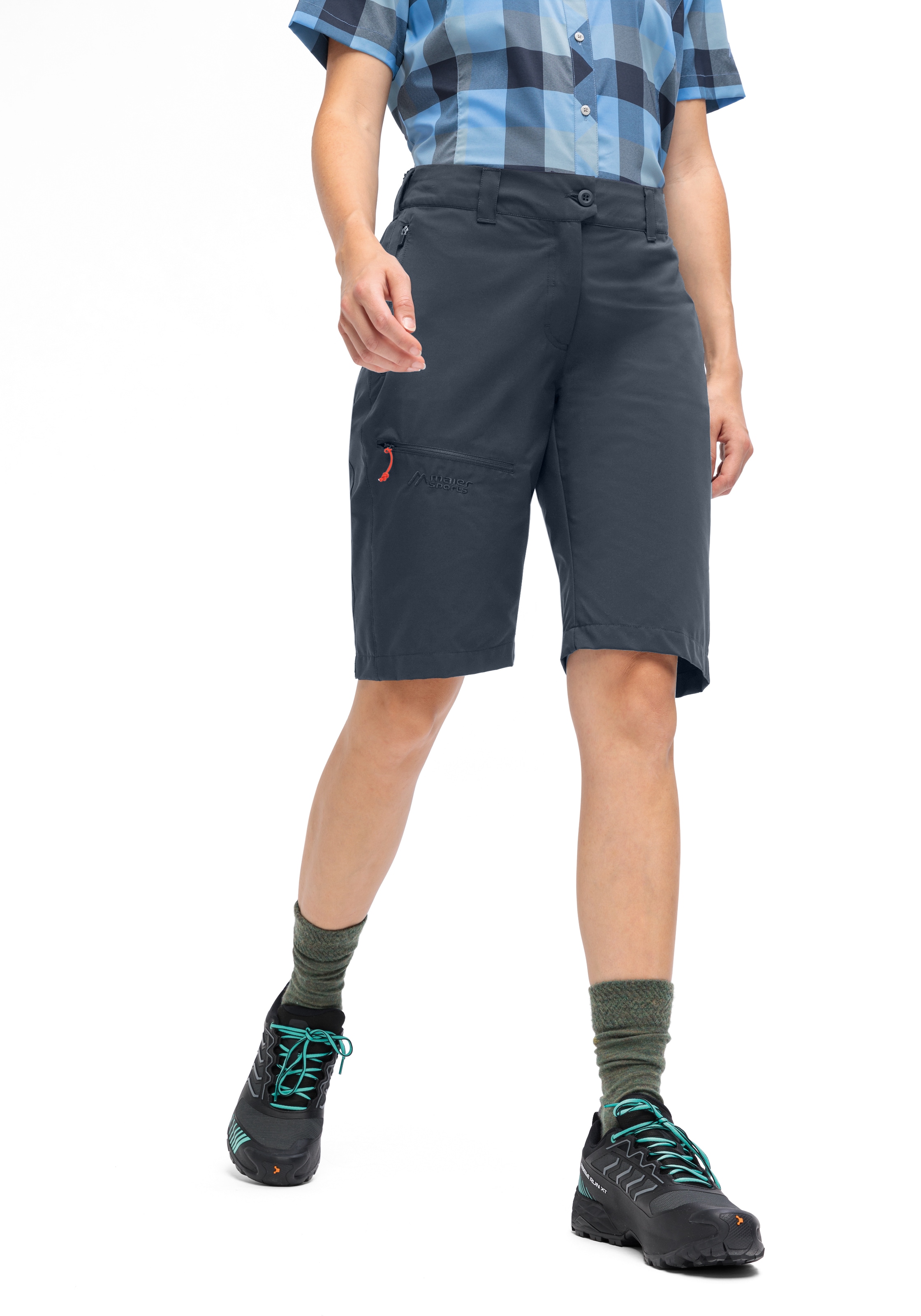 Maier Sports Outdoorhose »Lulaka Bermuda Loop«, Damen Shorts, kurze Wanderhose, Outdoor-Hose, 3 Taschen, Regular Fit