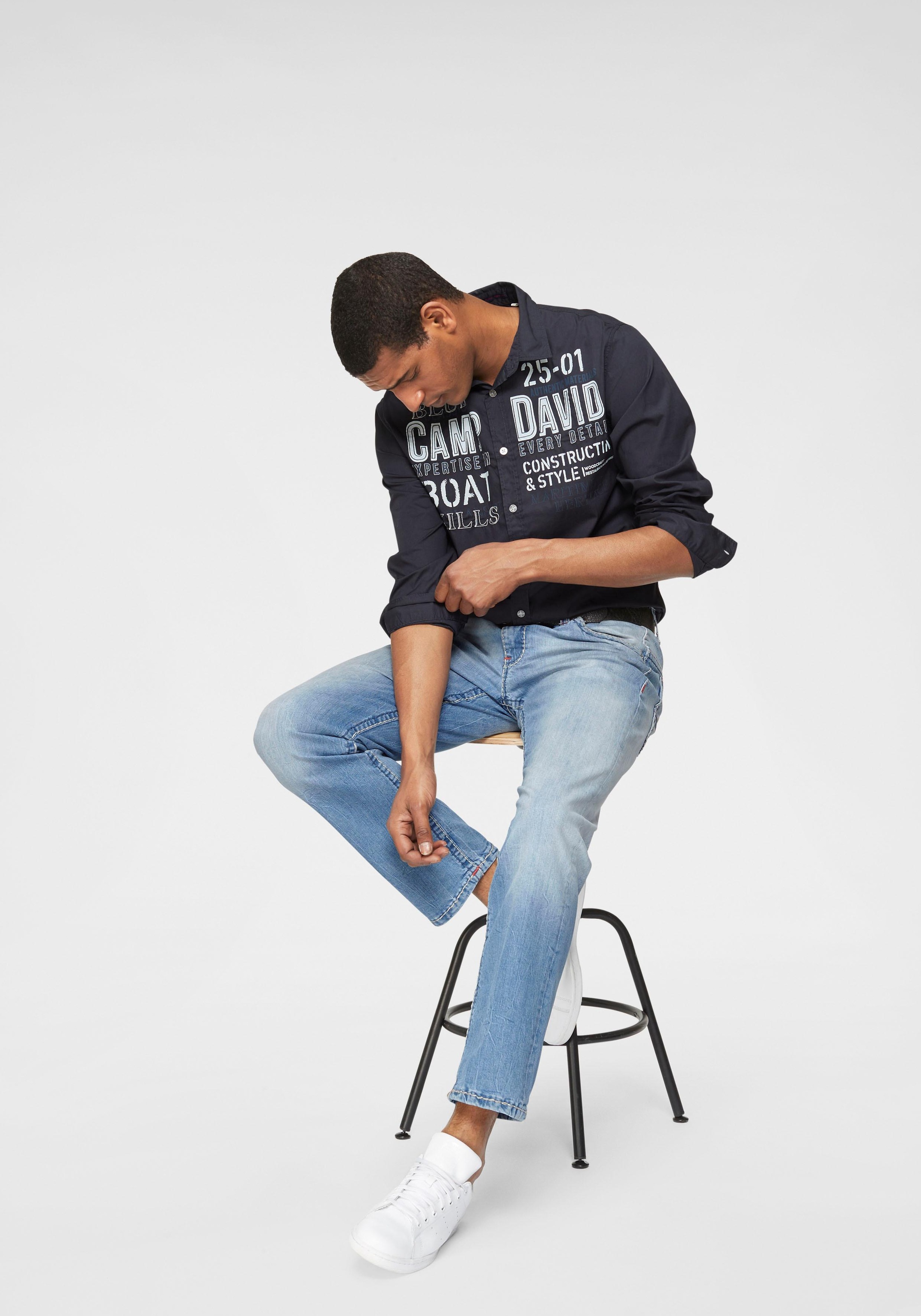 CAMP DAVID Loose-fit-Jeans, mit markanten Nähten und Stretch