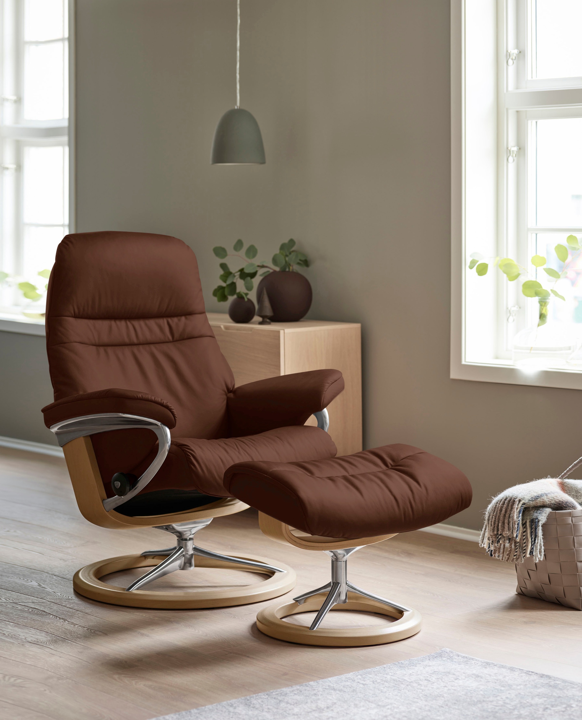 Stressless® Relaxsessel »Sunrise«, mit Signature Base, Größe M, Gestell Eiche