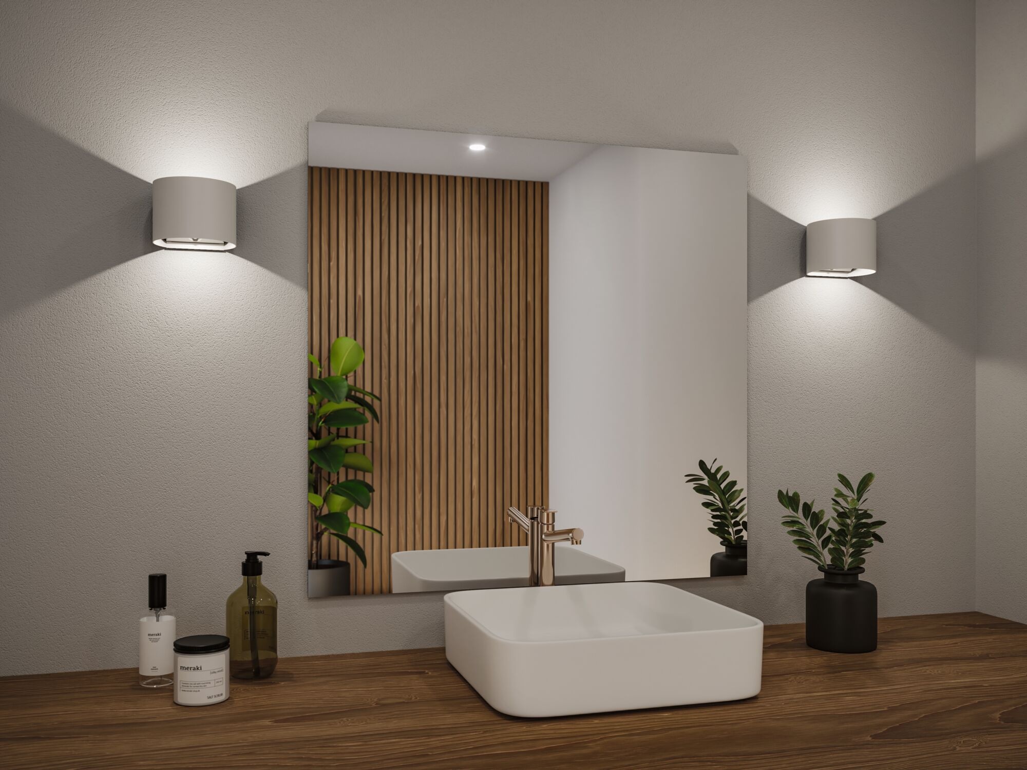 Paulmann LED Wandleuchte »Nyora IP44 2W« LED-Modul 2 Stk. Dämmerungsgesteuerter Bewegungsmelder (HF)v