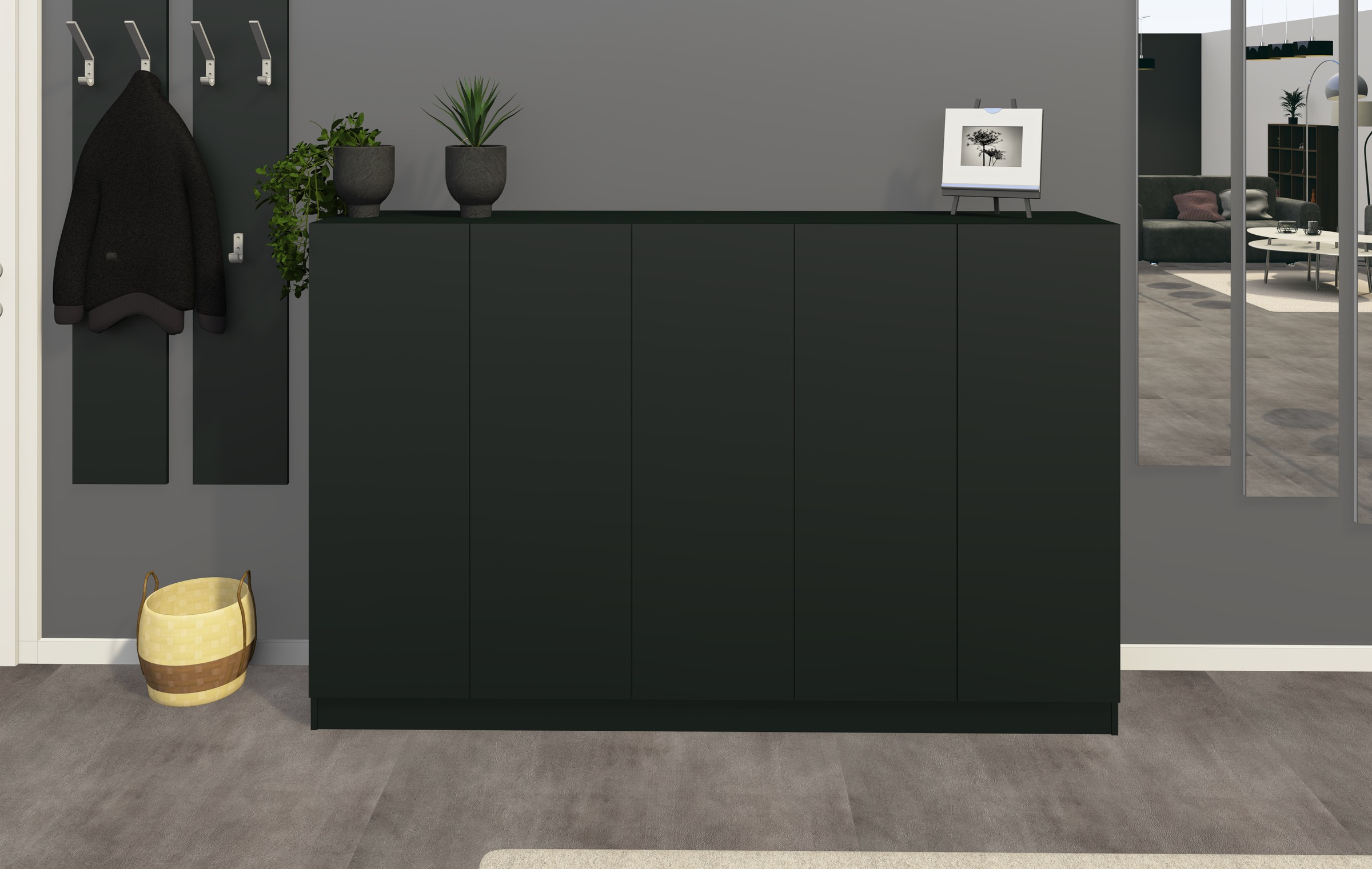 borchardt Möbel Schuhschrank "Vaasa, Schuhregal 5-türig mit 18 verstellbare günstig online kaufen