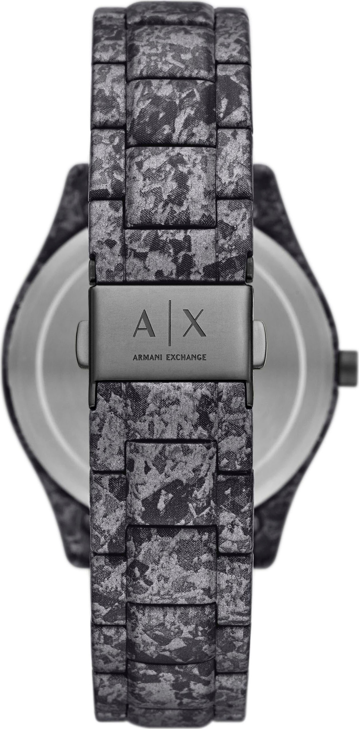ARMANI EXCHANGE Multifunktionsuhr, Armbanduhr, Herrenuhr, Edelstahlarmband, analog, Tag, Wochentag
