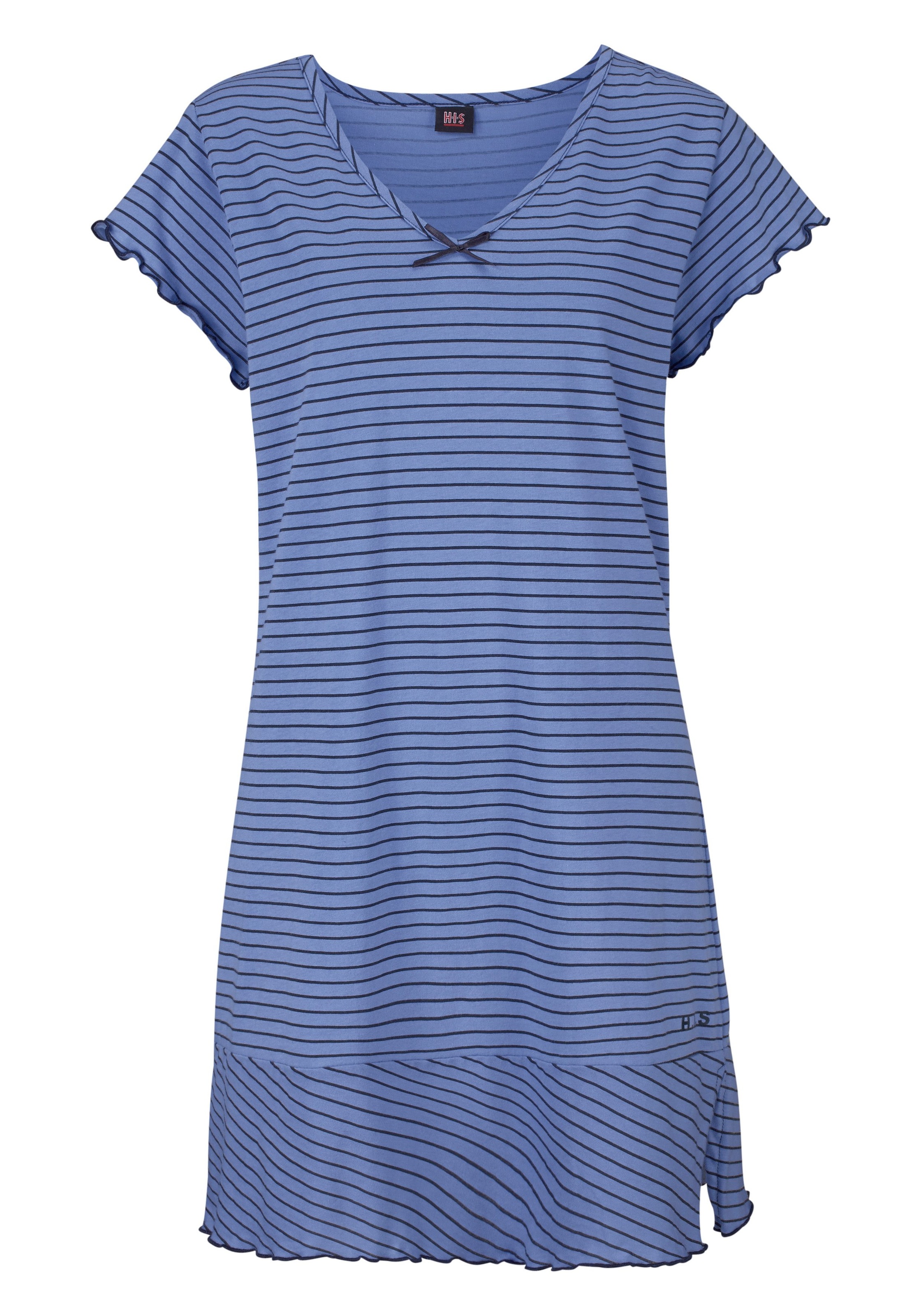 H.I.S Nachthemd 1-teilig, in süßem Streifenlook mit Kräuselrändern günstig online kaufen