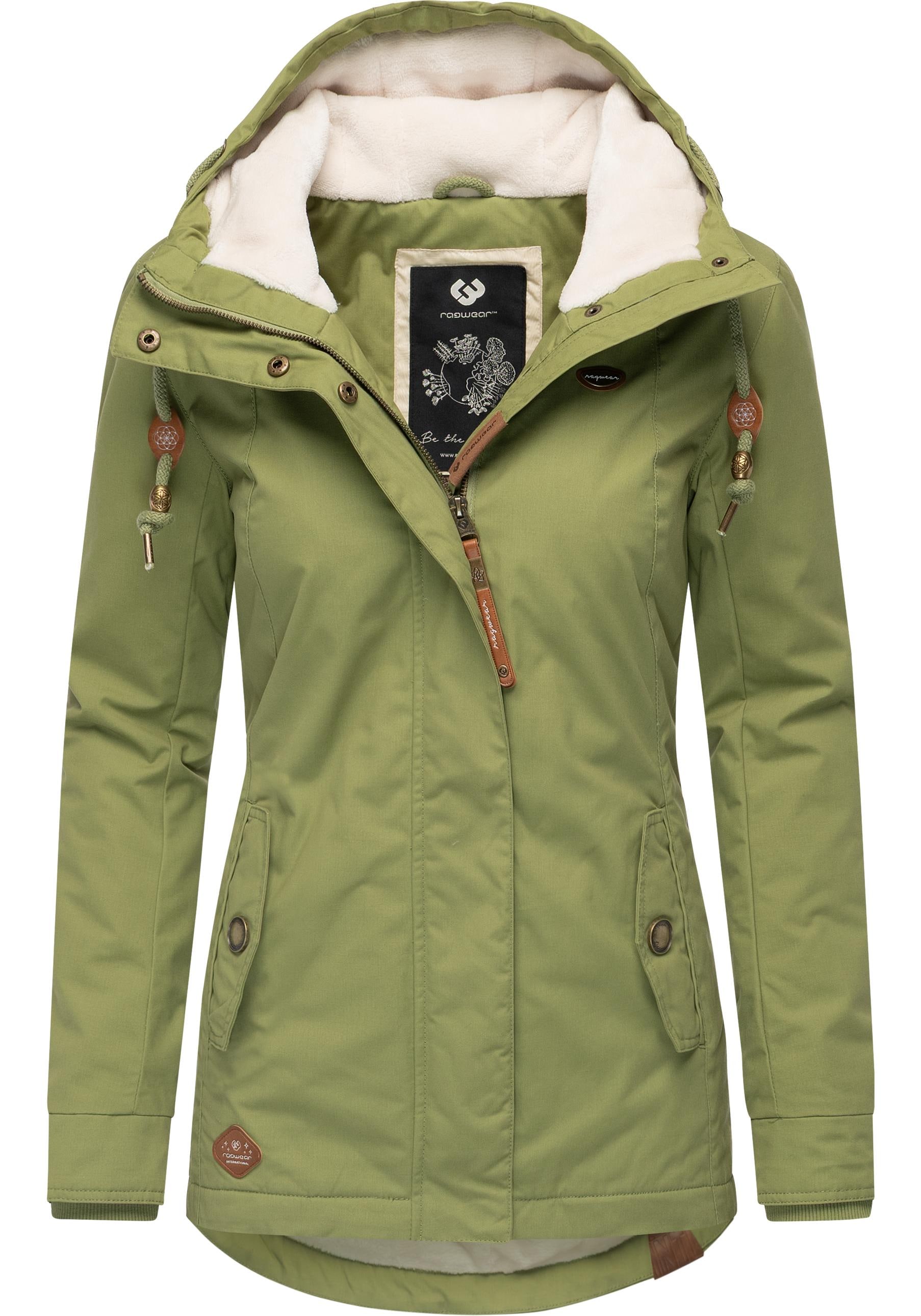 Ragwear Winterjacke »Monade«, mit Kapuze, Damen Winterparka mit Kapuze und m. Fleece gefüttert