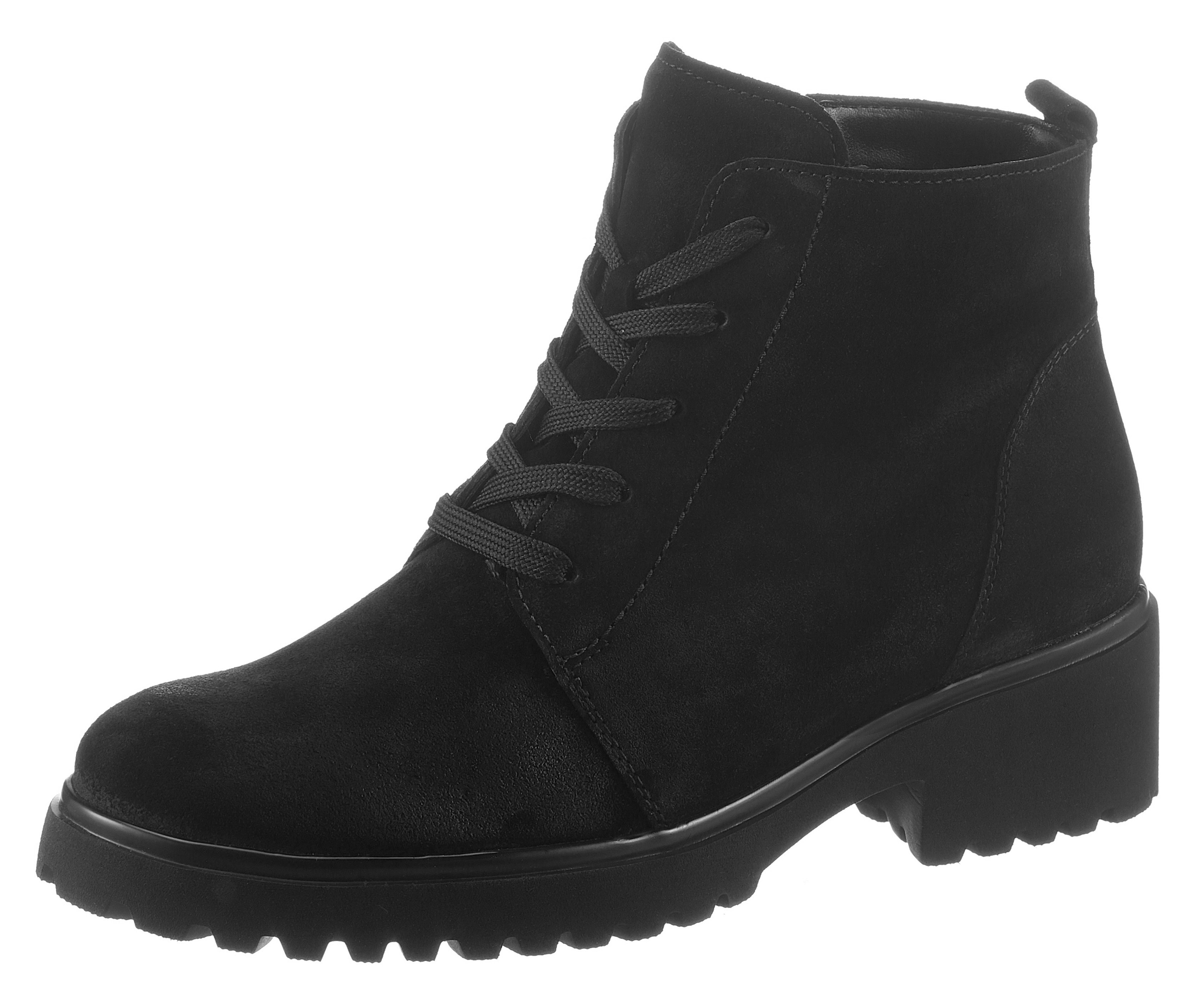 Waldläufer Schnürboots "H-LUISE", Stiefelette, Blockabsatz, in bequemer Schuhweite G (= weit)