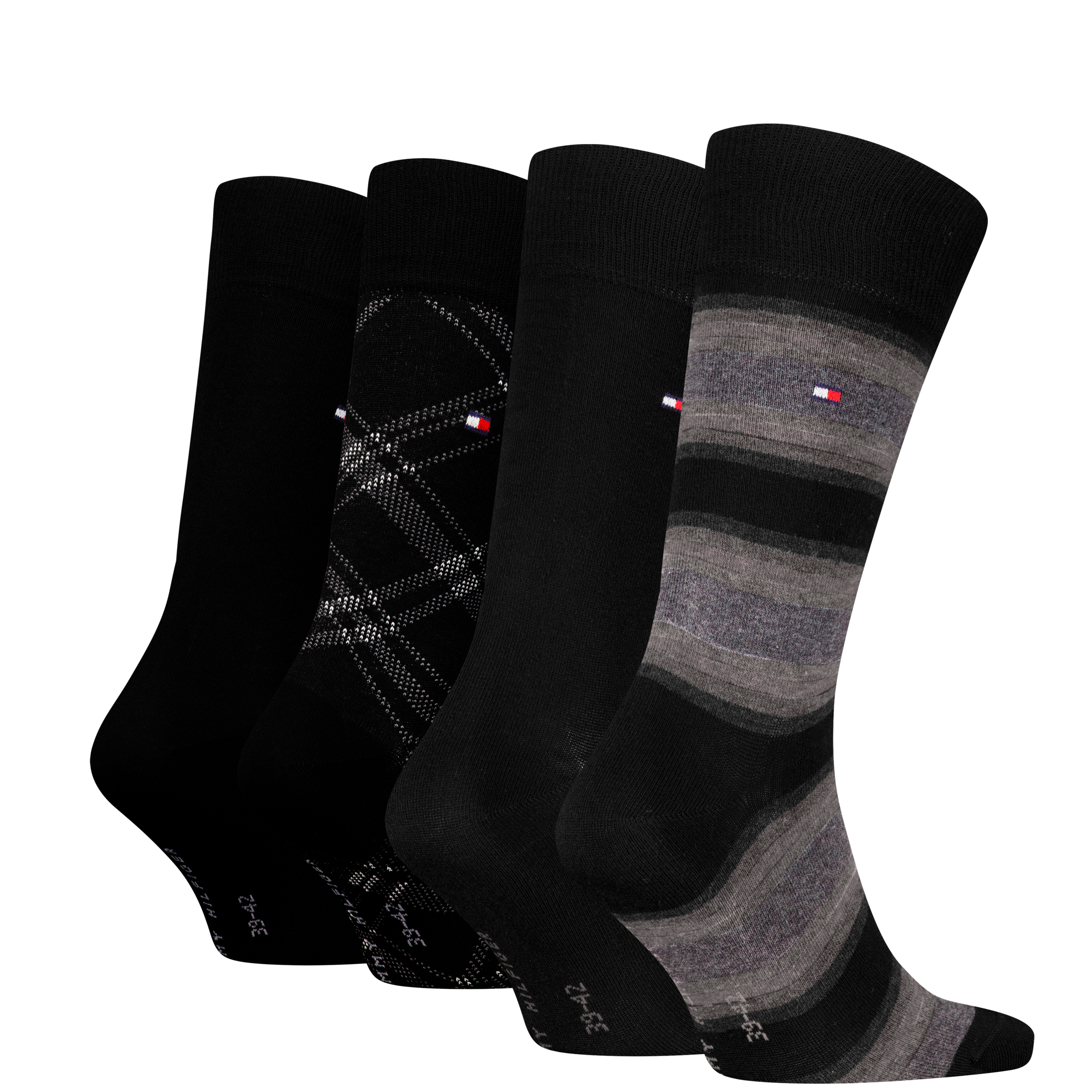 Tommy Hilfiger Socken »TH MEN SOCK 4P STRIPE & CHECK ECOM«, (4er Pack)