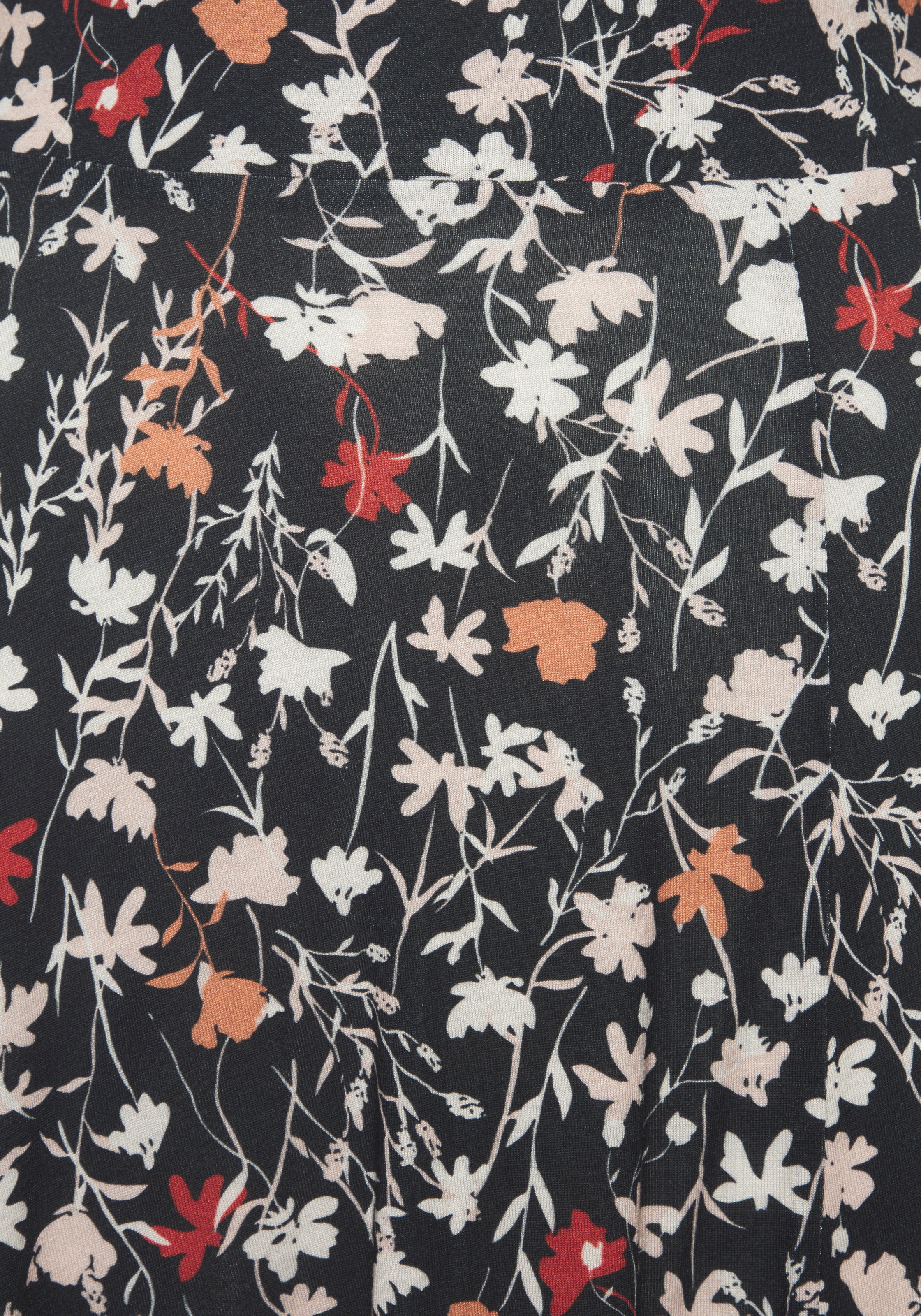 Thumbnail - LASCANA Maxirock mit Alloverdruck, Jerseyrock mit Blätterdruck