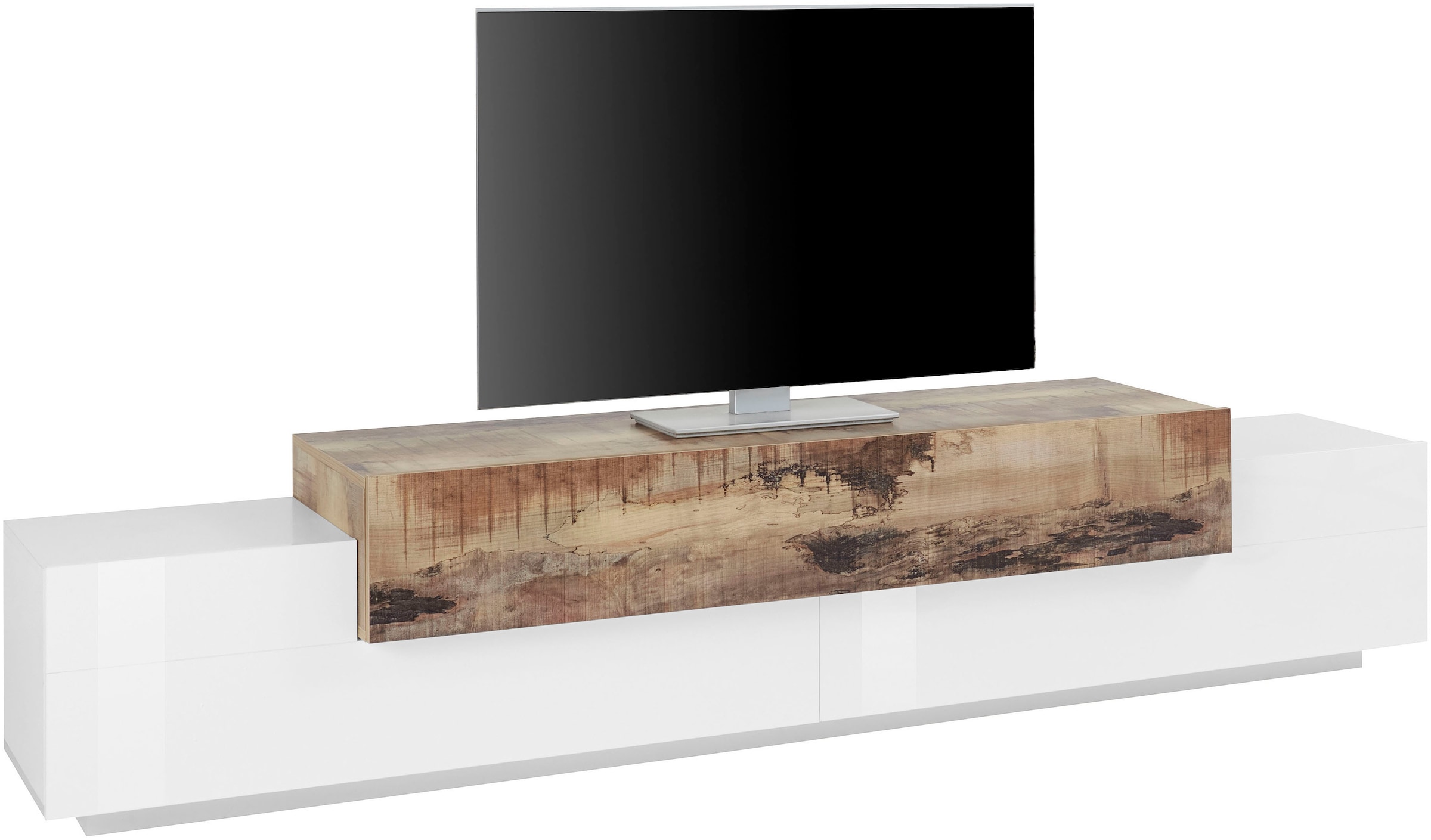 Home affaire Lowboard "Coro,Lowboard,TV-Kommode,TV-Möbel,TV-Bank" mit 3 Klappen, (B/T/H) 240x45x51,6 cm