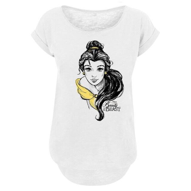 F4NT4STIC T-Shirt »Long Cut T-Shirt Disney Die Schöne und das Biest Belle  Sketch«, Print für bestellen | BAUR