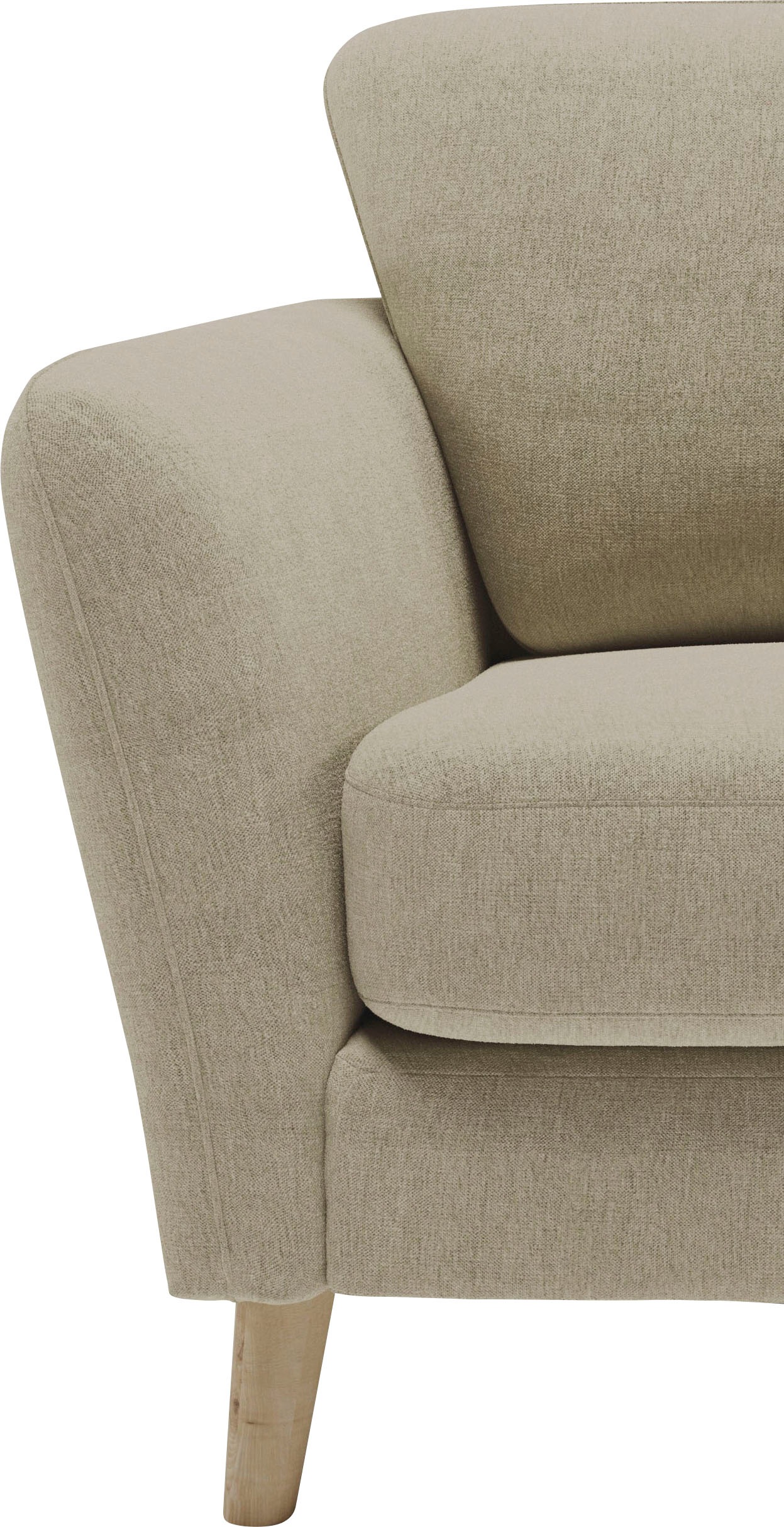 Home affaire Ecksofa »MARSEILLE (279/152cm),L-Form, Rec. rechts/links«, Massivholzbeine aus Eiche, in verschieden Bezügen und Farbvarianten
