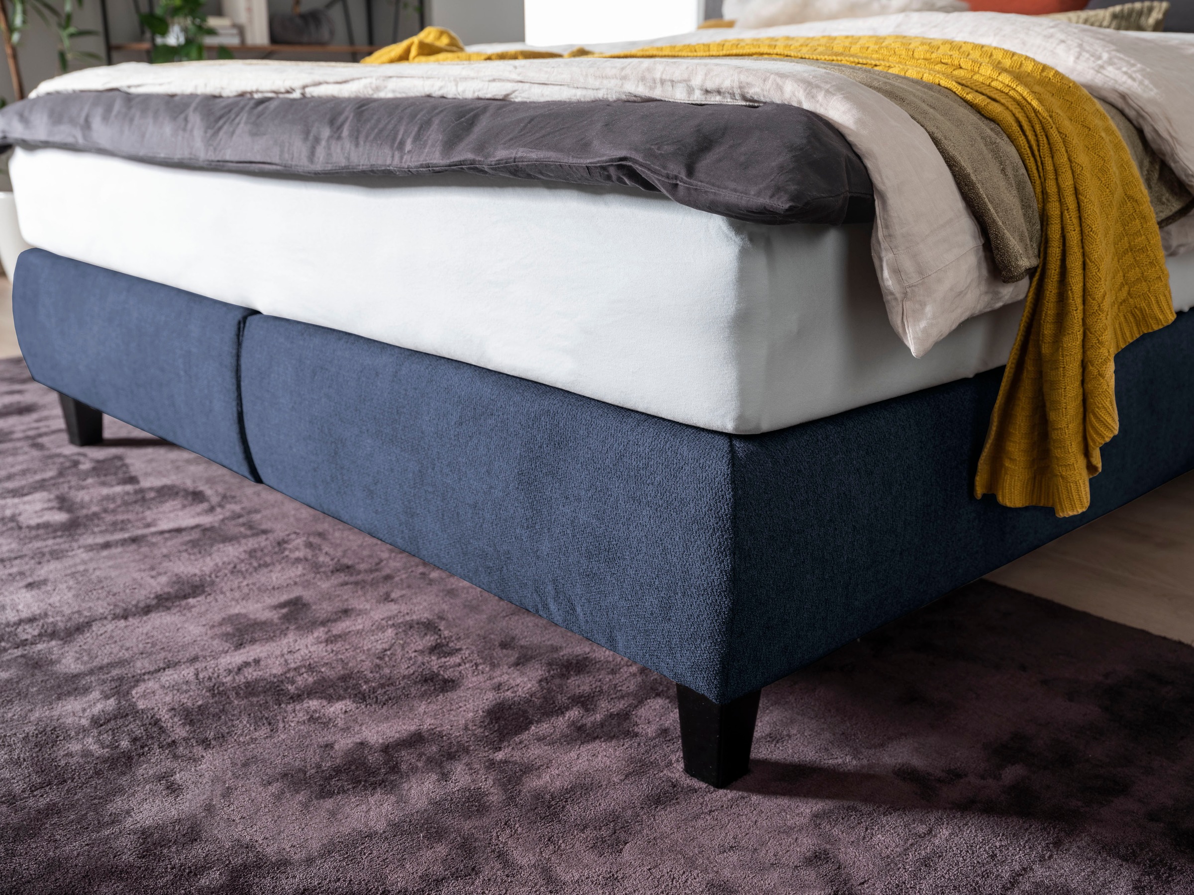 alina Boxspringbett »Edera«, Doppelbett wahlweise mit Topper, Liegefläche 180x200 cm, mit Steppung