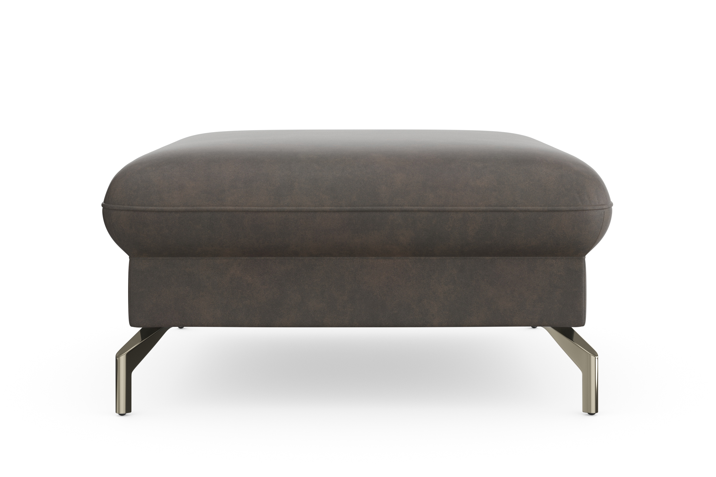 sit&more Hocker »Fashion«, inklusive Federkern, mit satinierten Nickelfüßen