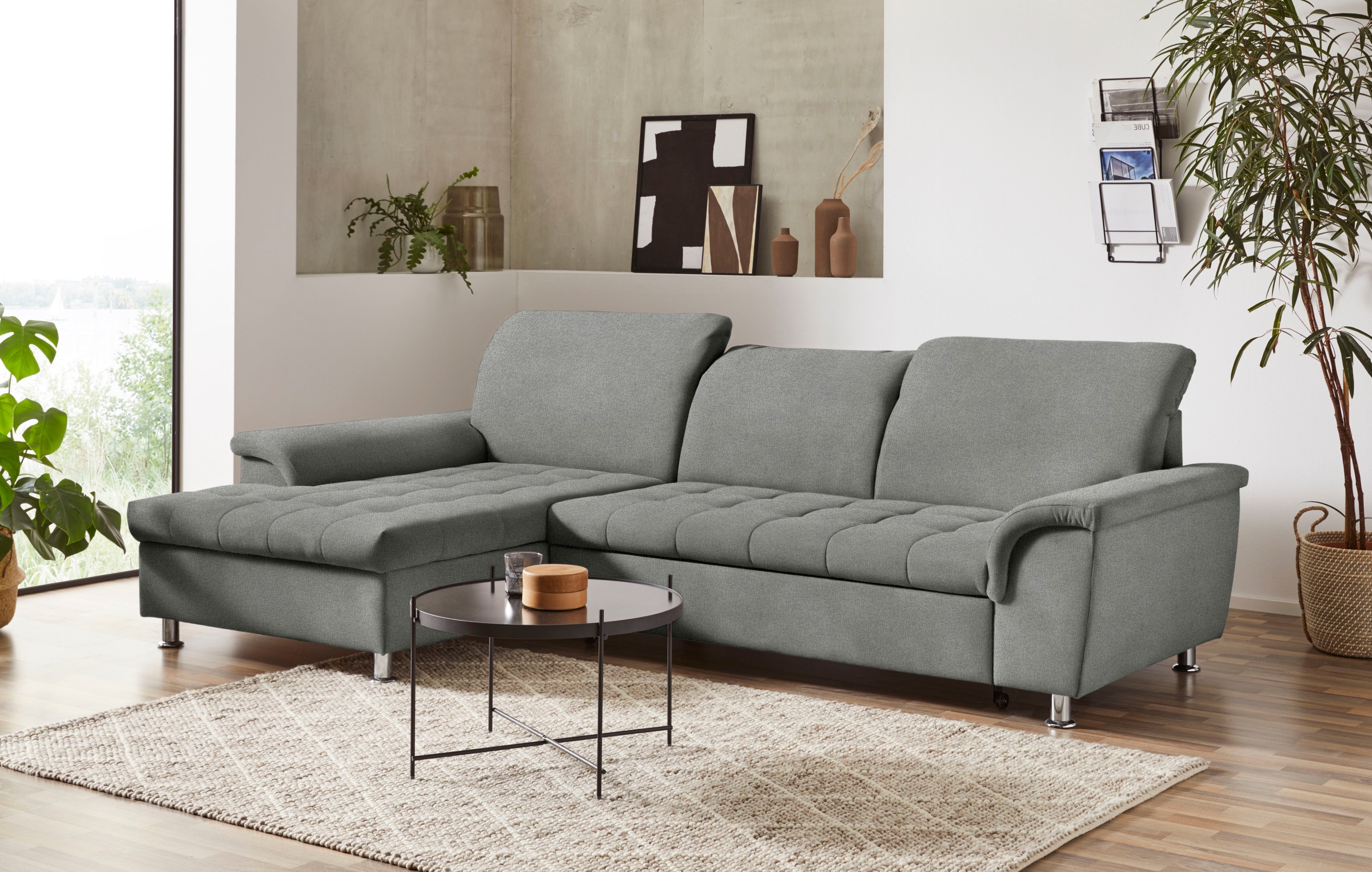DOMO collection Ecksofa »Franzi L-Form«, wahlweise mit Kopfteilverstellung (dann Tiefe: 170 cm)