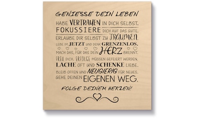 Artland Holzbild »Genieße dein Leben«, Sprüche & Texte, (1 St.) kaufen