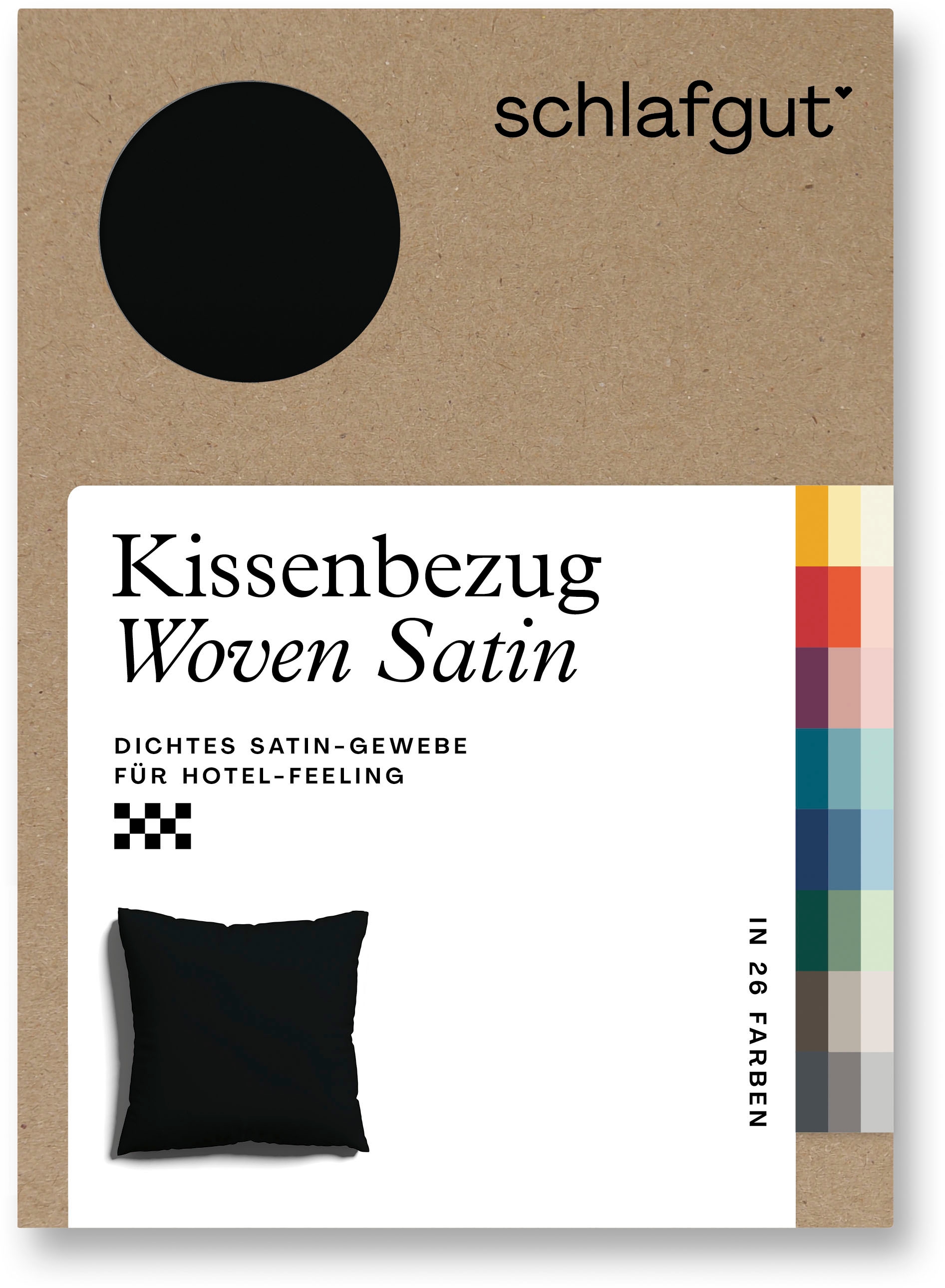 Schlafgut Kissenbezug »Premium Kissenbezug Woven Satin (1 St)« Ton-in-Ton Reißverschluss, Fadendichte von 300tc, Uni, OEKO Tex