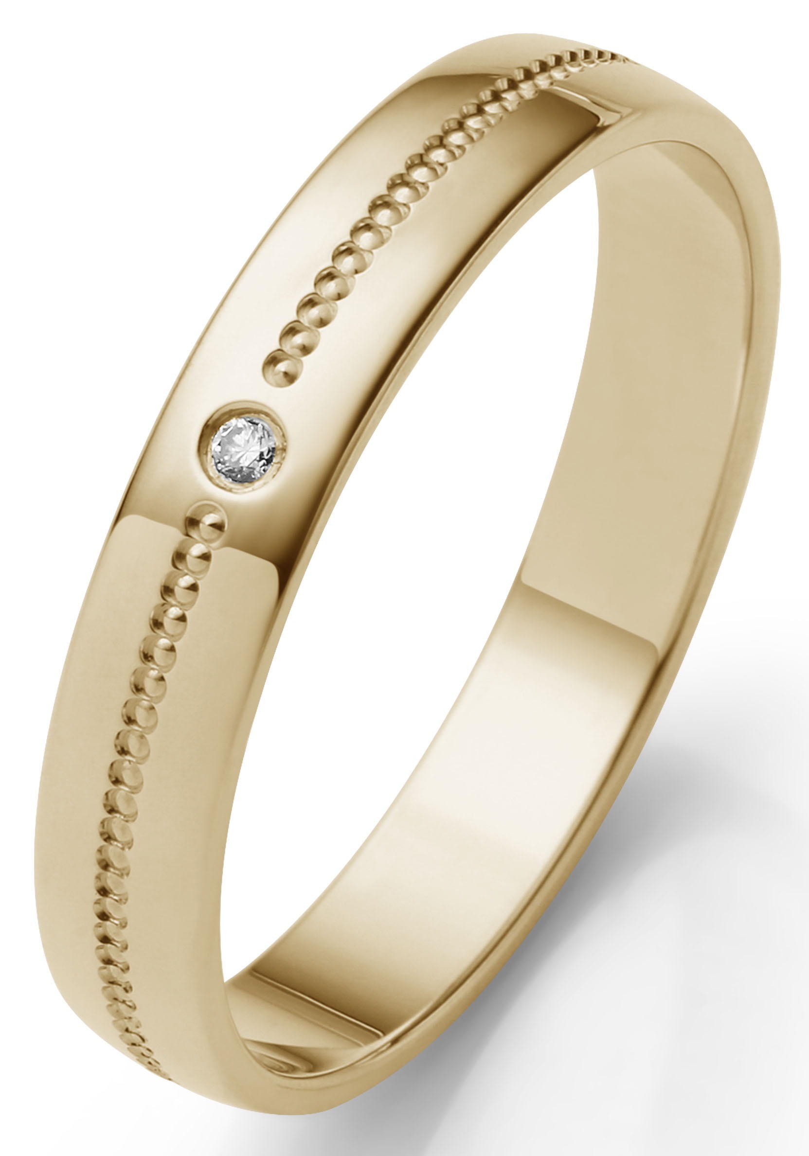 Firetti Trauring »Schmuck Geschenk Gold 375 Hochzeit Ehering "LIEBE"«, Made in Germany, wahlweise mit oder ohne Brillant