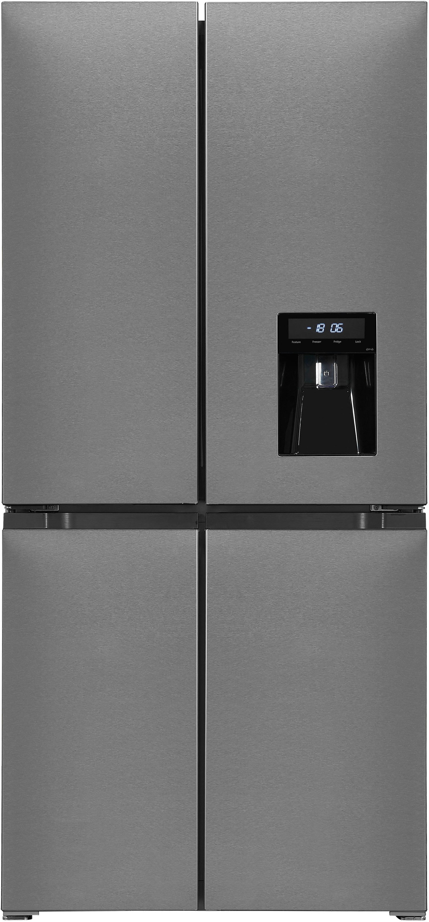 exquisit Multi Door "MD430-100-WS-200E inoxlook" 183 hoch 83,6 breit 432 L günstig online kaufen