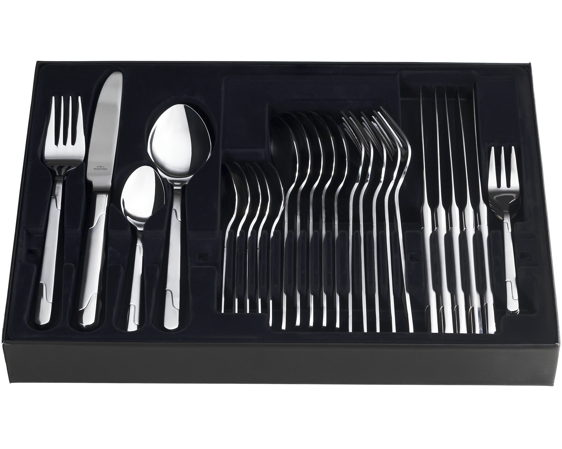 KING Besteck-Set »»HMC«« 2,5 mm, Edelstahl 18/0, inkl. Besteck-Etui, für 6 Personen