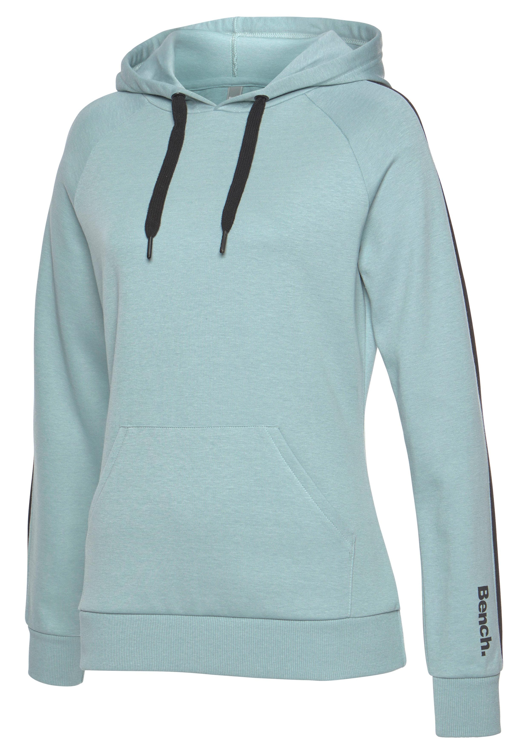 Bench. Loungewear Kapuzensweatshirt, mit Seitenstreifen und Kängurutasche, Loungewear