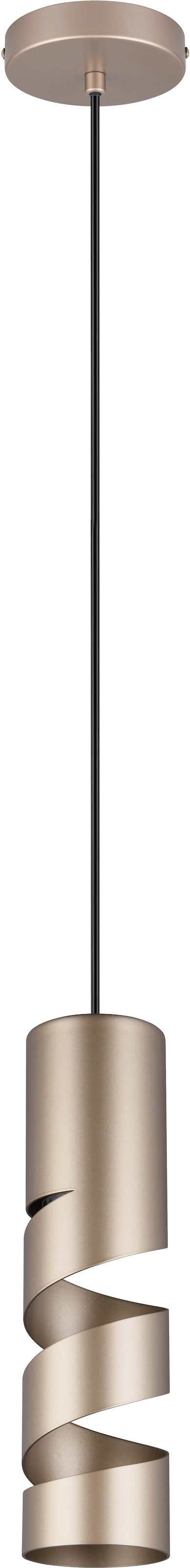 TRIO Leuchten Pendelleuchte »STREAM, Hängelampe mit Metallschirm, exkl GU10 max 10W« GU10 1 Stk. warmweiß - kaltweiß Höhe einstellbar max 150 cm, Moderne Hängeleuchte Wohnzimmer Büro