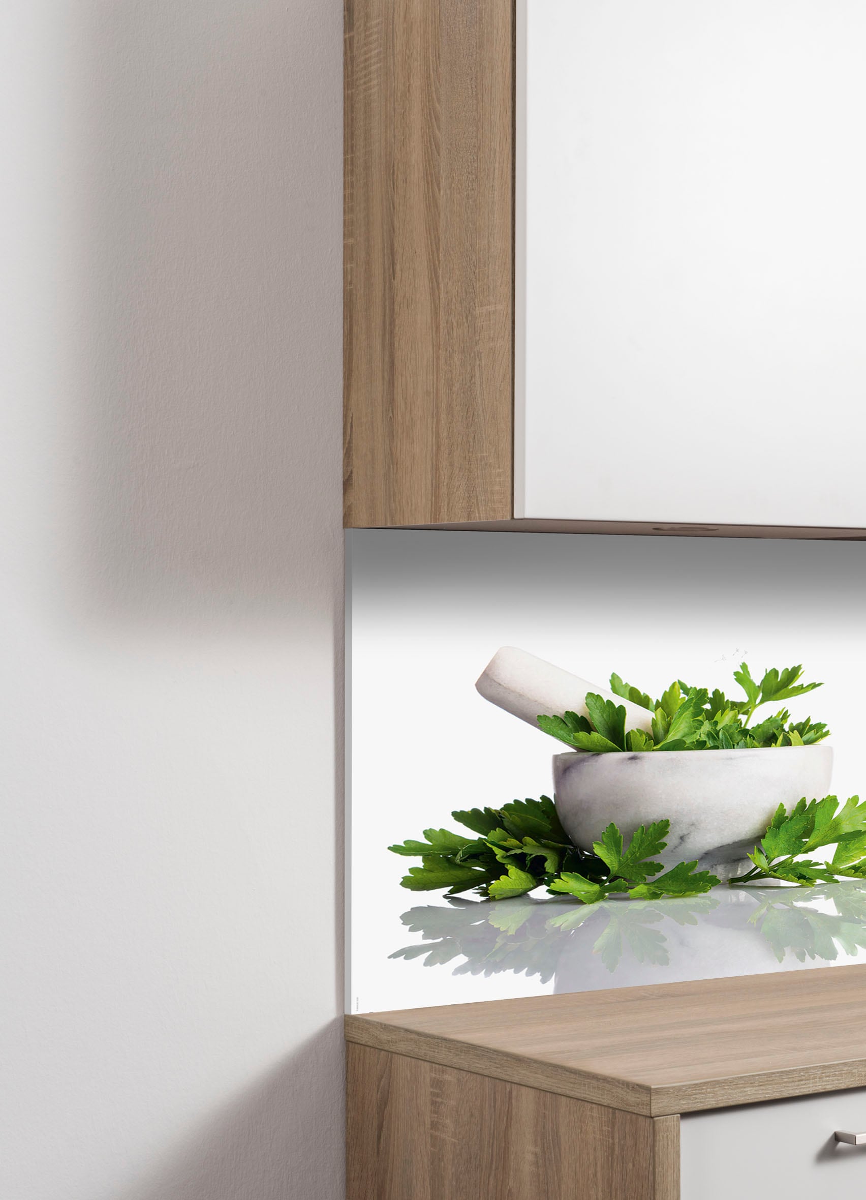 EXPRESS KÜCHEN Küchenrückwand "Kräuter", B/H: 60cm x 55,9cm, grün, Spritzschutzwände