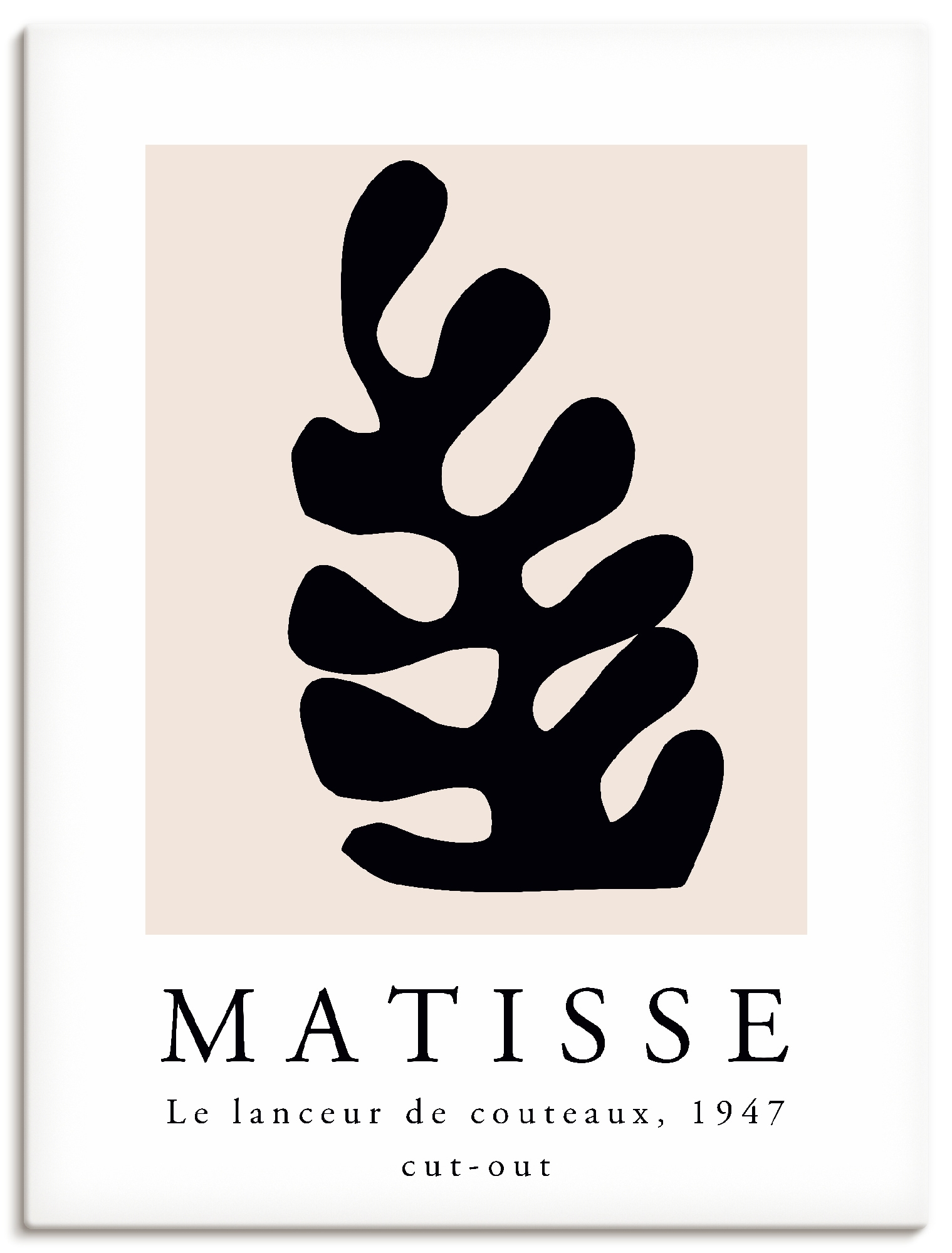 Artland Wandbild "Matisse der Messerwerfer - schwarz" Muster 1 Stk. tlg. als Alubild, Leinwandbild, Poster, Wandaufkleber in verschied. Größen