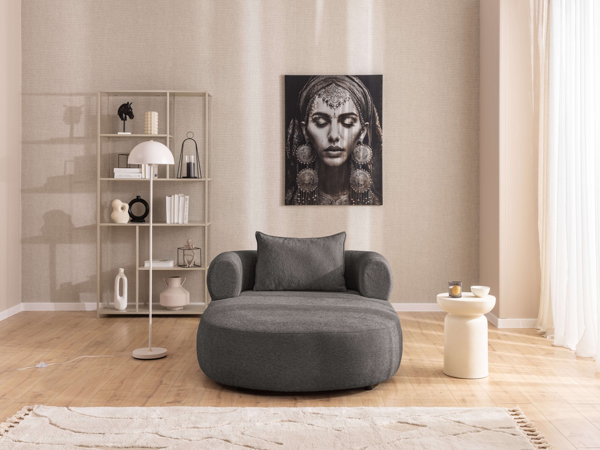 Home affaire XXL-Sessel »LUSSAC Loveseat extra tief, große Sitzfläche, Maße B/T/H: 123/158/78cm«