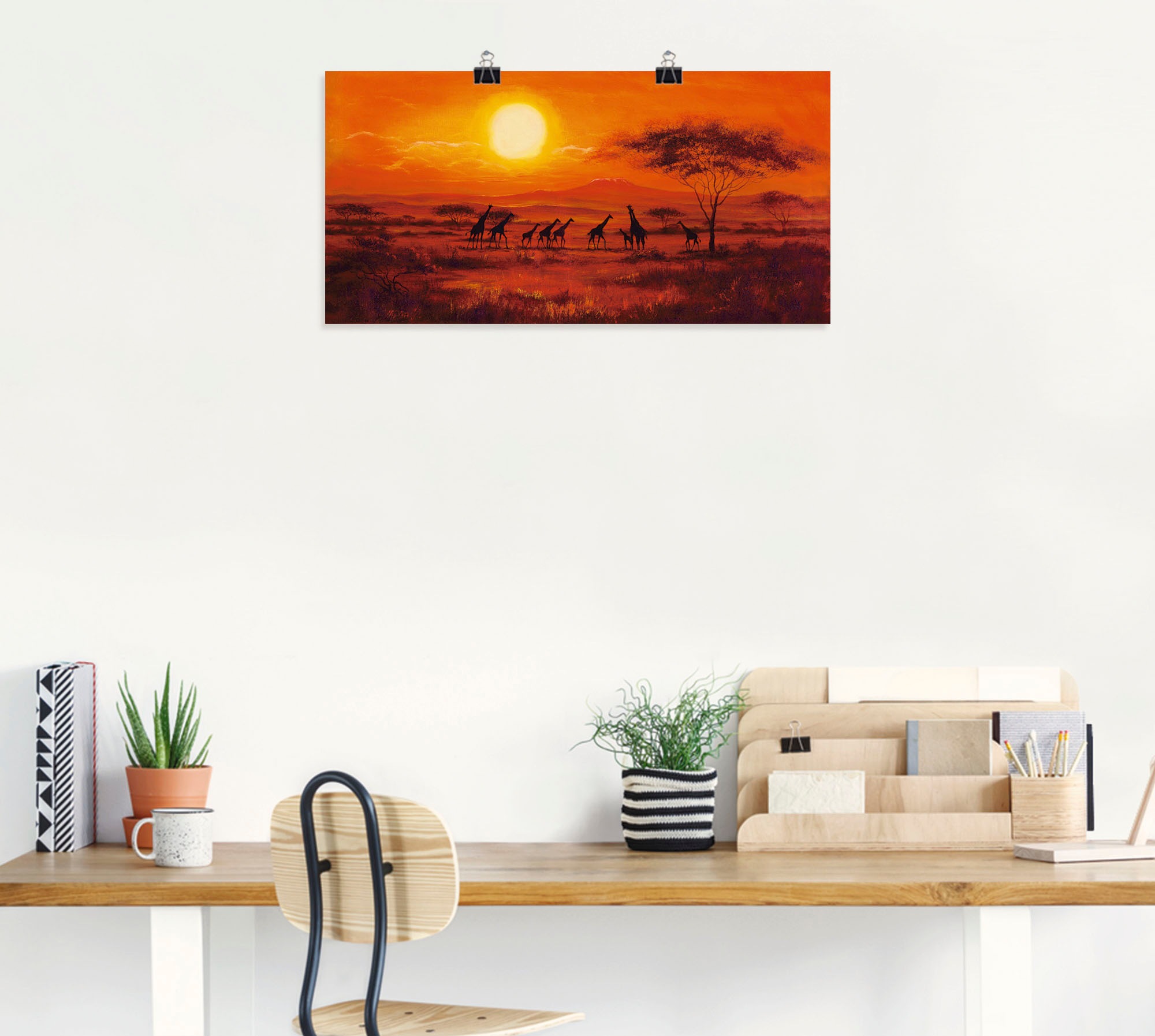 Artland Wandbild »Giraffenherde«, Afrika, (1 St.), als Poster, Wandaufkleber in verschied. Größen