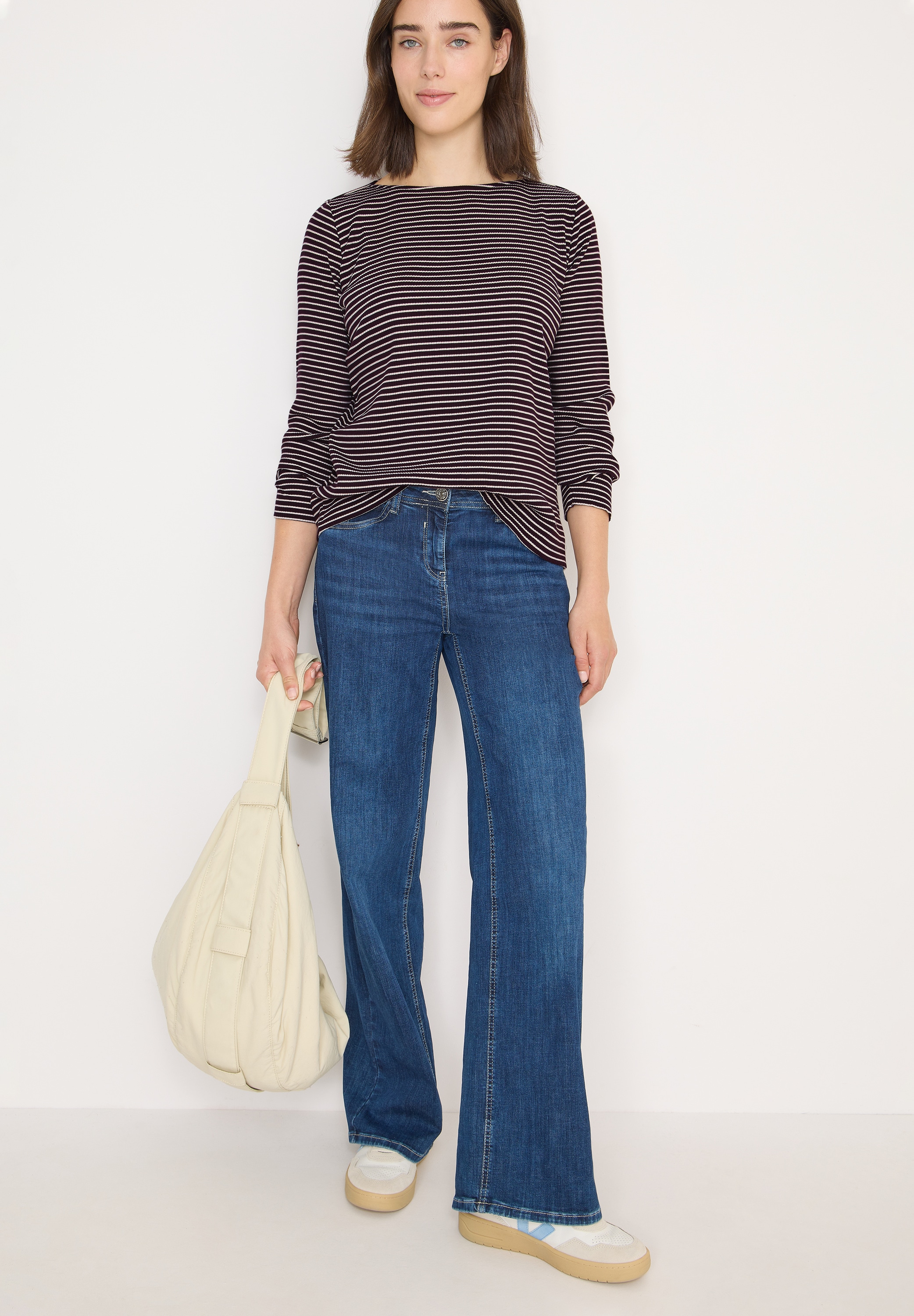 Cecil Langarmshirt mit Streifen-Muster