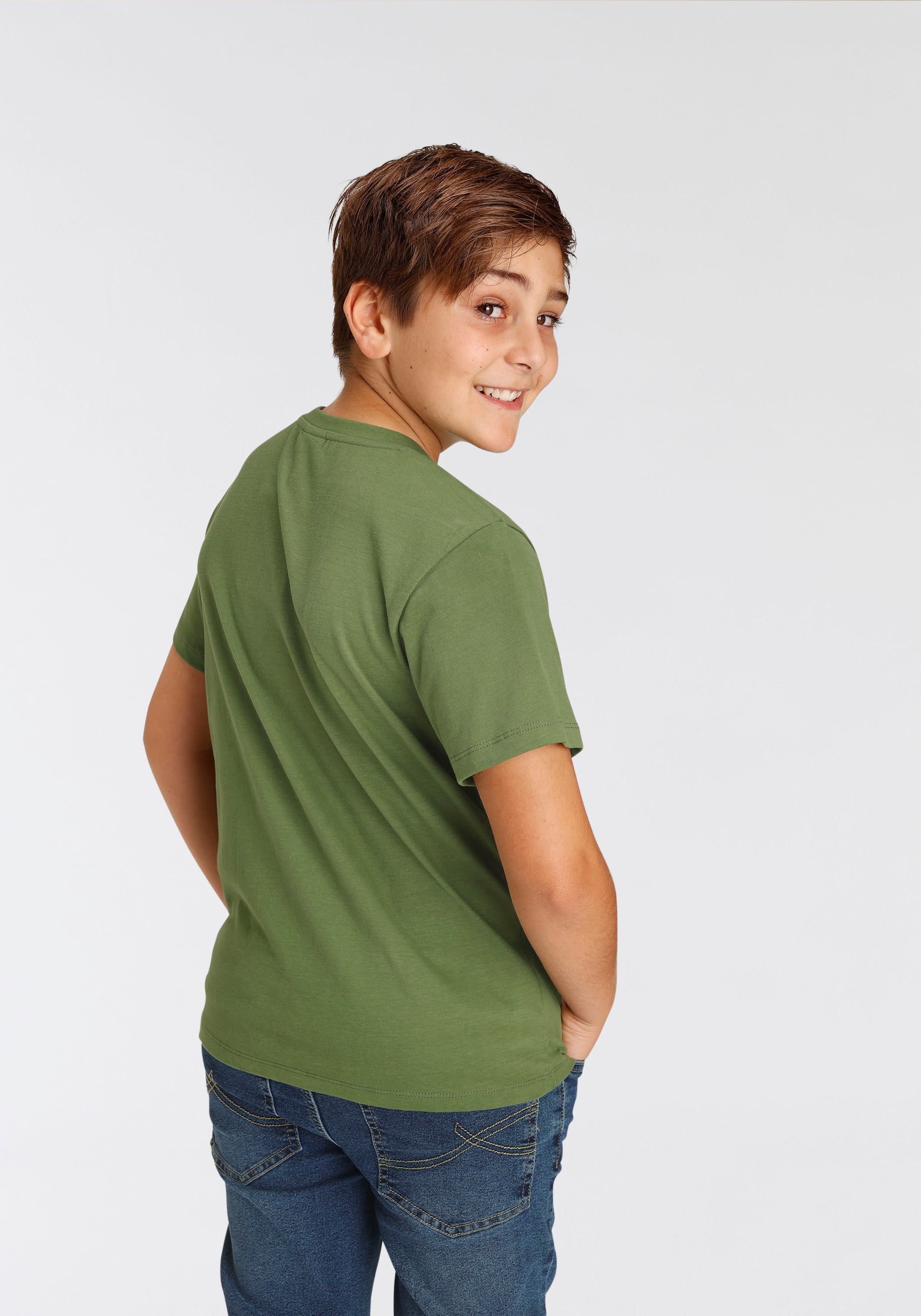 Black Friday KIDSWORLD T-Shirt »SKATER«, (Packung, 2 tlg.), mit  unterschiedlichen Drucken | BAUR