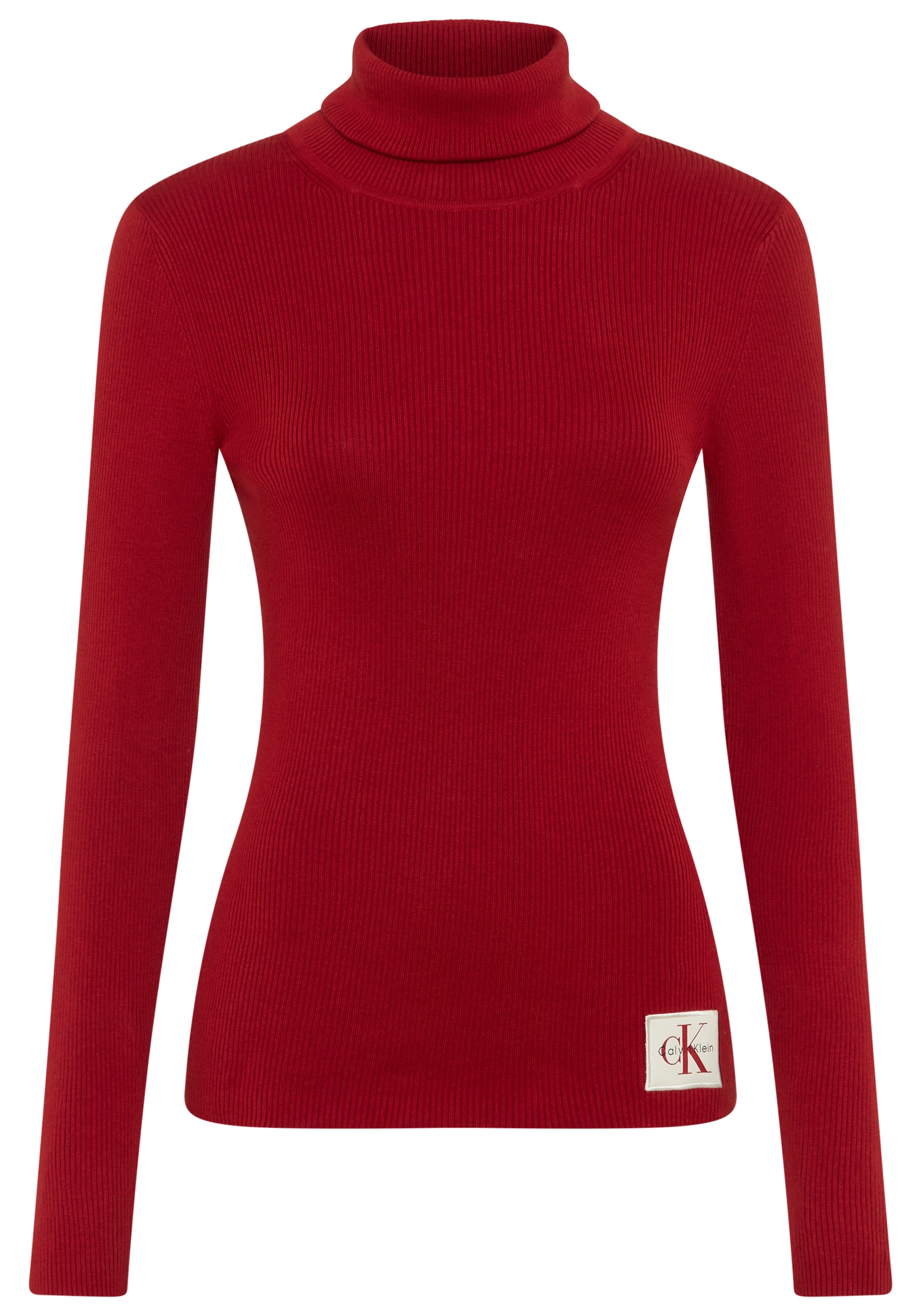 Calvin Klein Jeans Rollkragenpullover Rippstrick, figurbetonte Passform, Ma günstig online kaufen