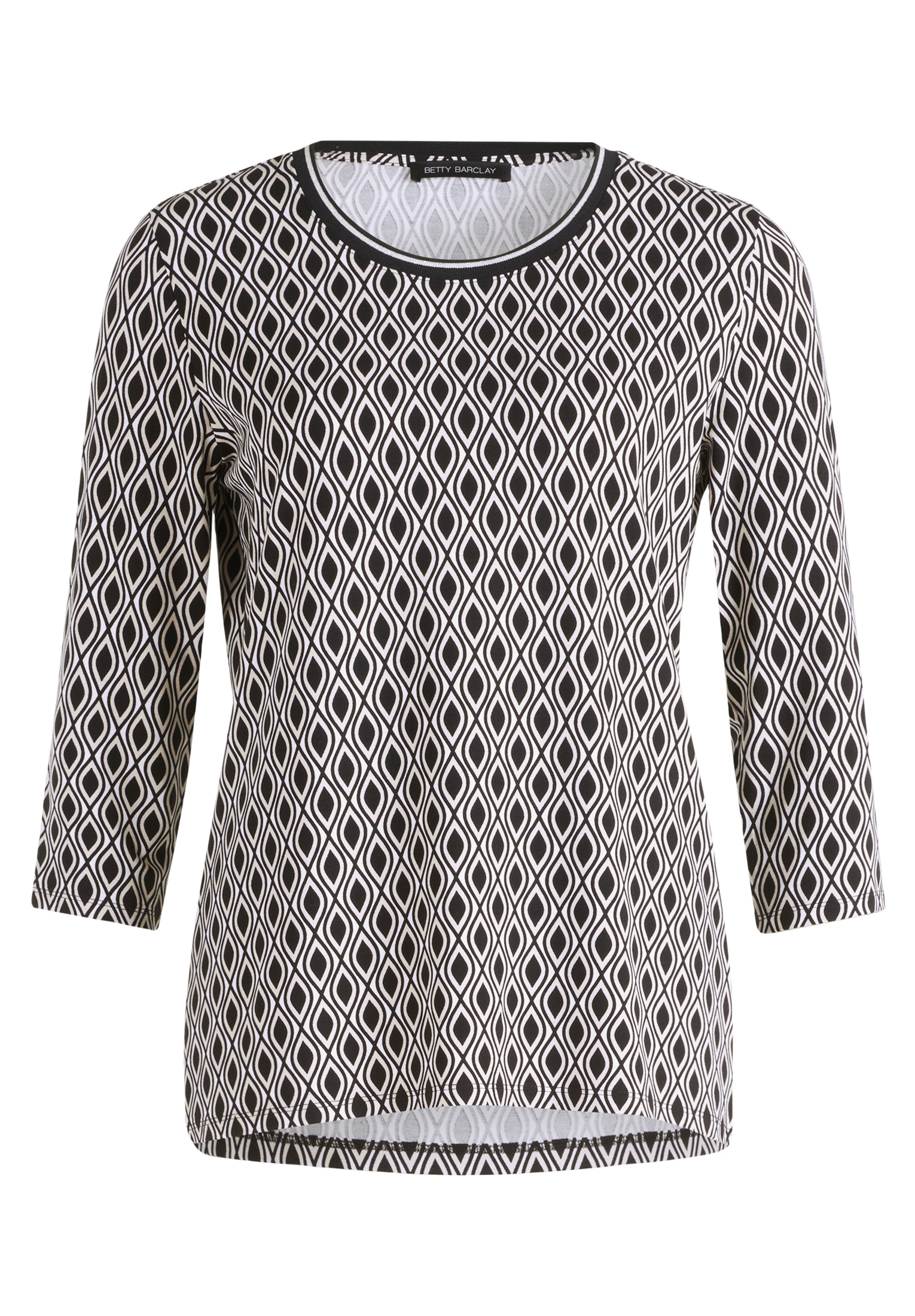 Betty Barclay 3/4-Arm-Shirt "Betty Barclay Basic Shirt mit Print", Rippbünd günstig online kaufen