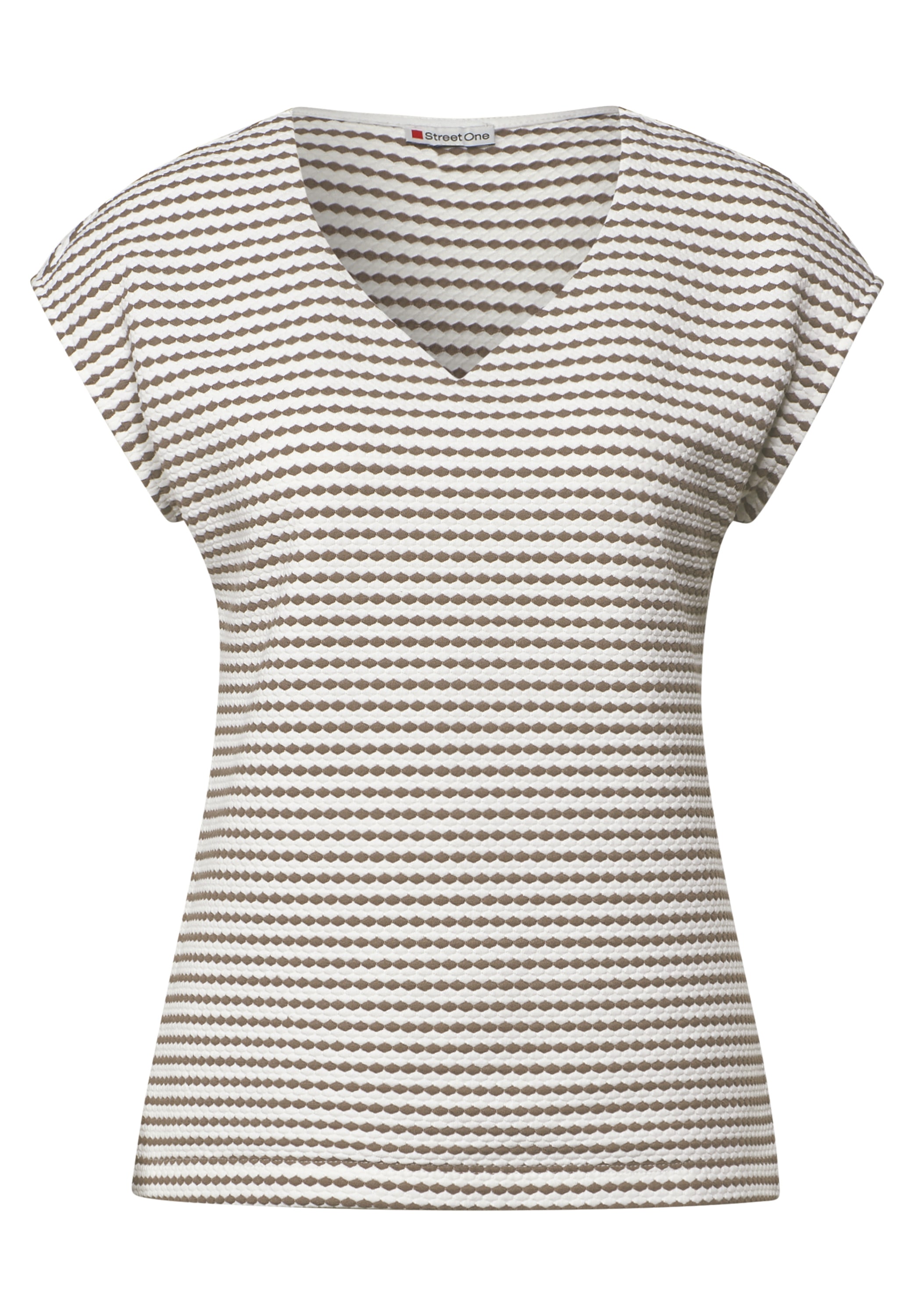 STREET ONE T-Shirt, aus softem Materialmix
