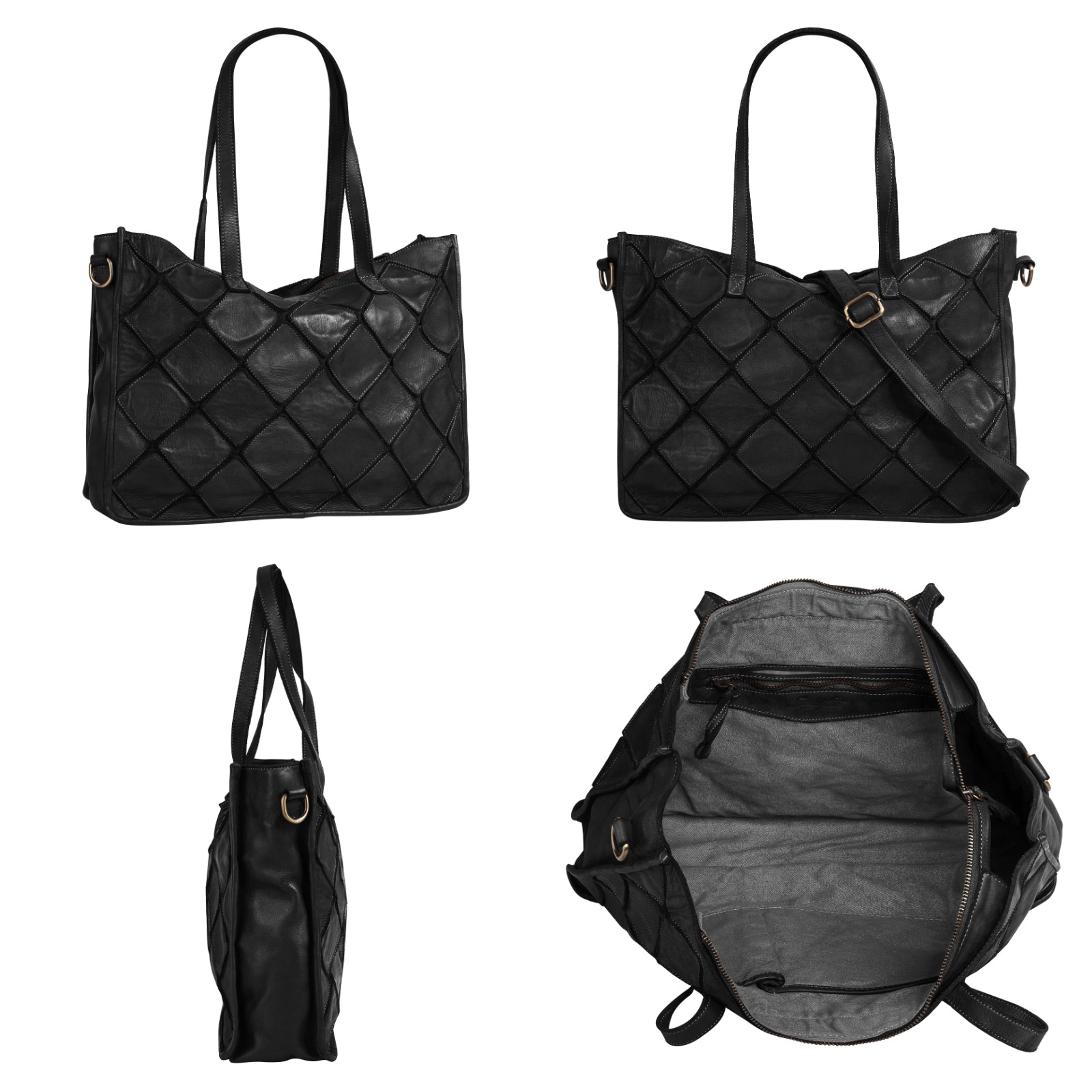 Samantha Look Shopper, echt Leder, Made in Italy