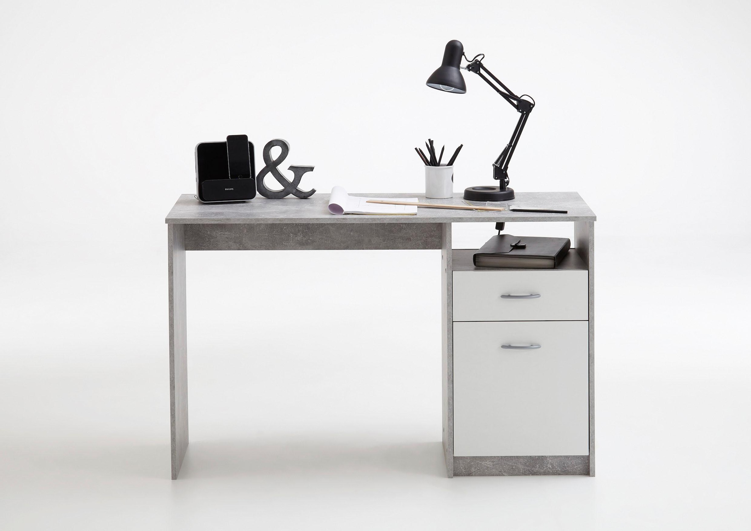 FMD Schreibtisch »Jackson«, Bürotisch mit 1 Schubkasten und 1 Tür, 123 cm breit