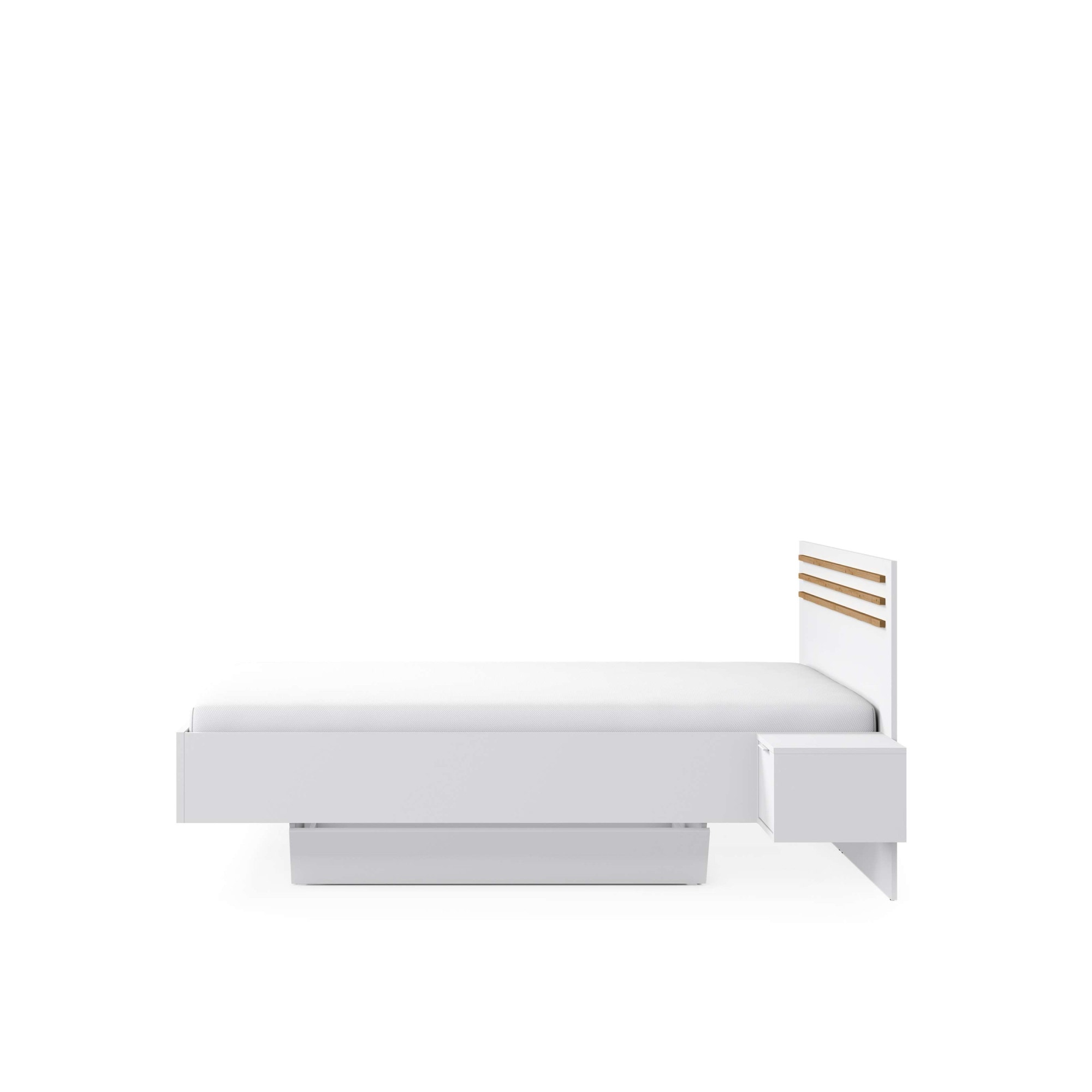 INOSIGN Bett »Bettgestell Calera mit zwei Nachttischen (Schlaffläche 180x200 cm)«, (Set, Bett mit 2 Nakos und 2 Schubladen), Bettgestell, mit Schubladen, BxTxH 265x204x96 cm