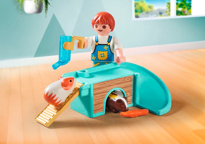 Playmobil® Konstruktions-Spielset »Junge mit Meerschweinchen (71746), Playmobil My Life«, (10 St.)