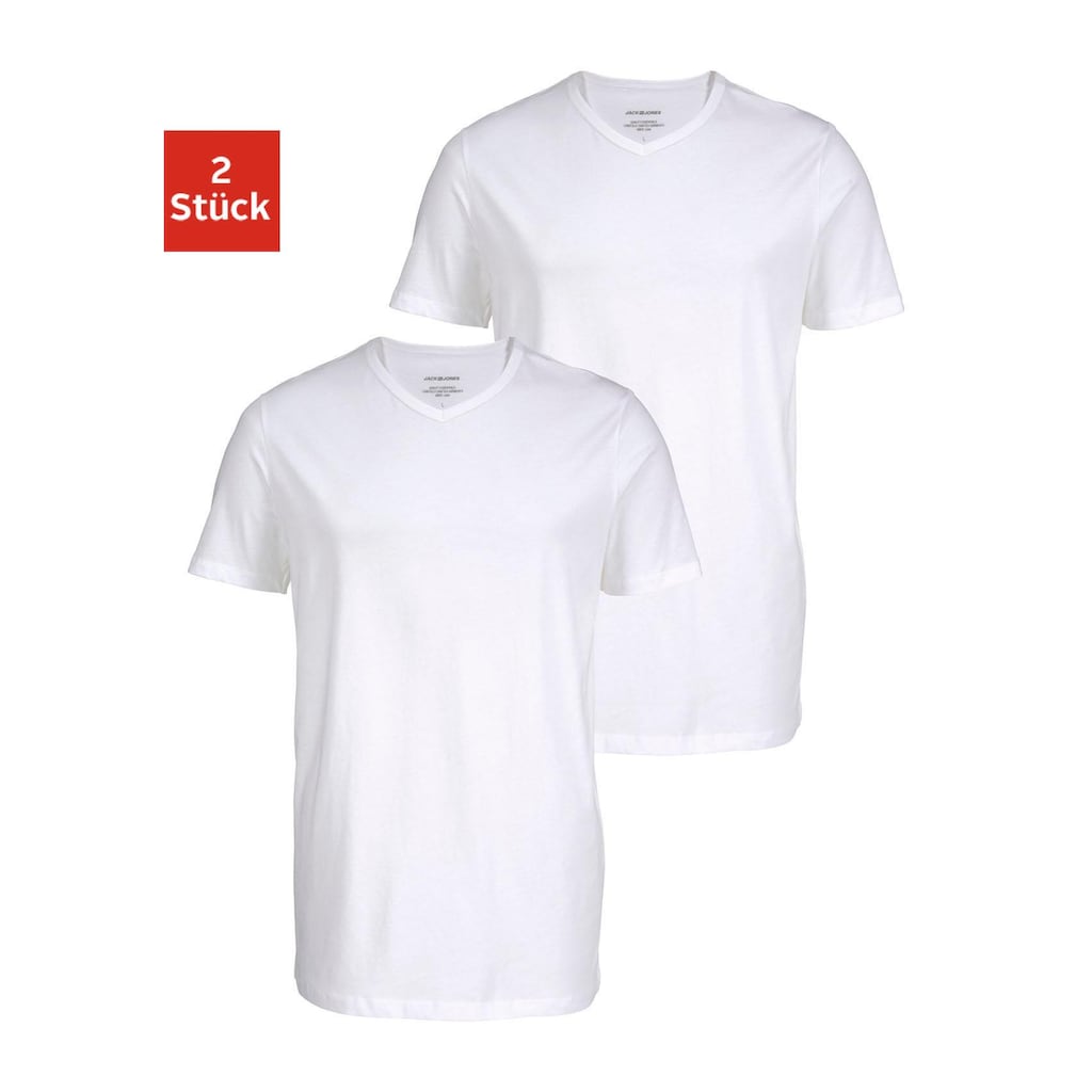 Jack & Jones T-Shirt »V-Neck« (2er-Pack)