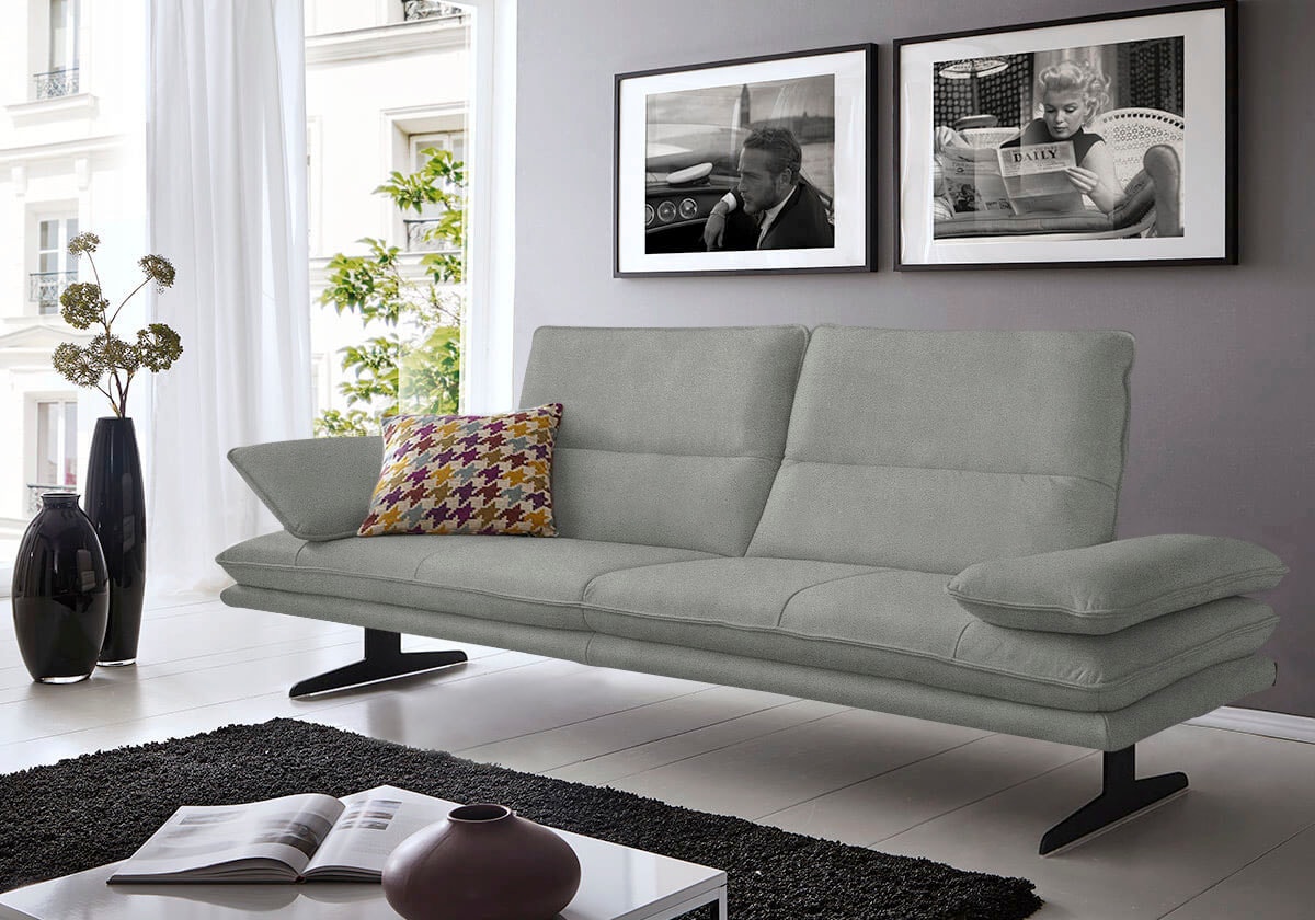 W.SCHILLIG 2,5-Sitzer "broadway, Designsofa mit tollem Sitzkomfort" Sitztiefenverstellung, Kopfteil- & Seitenteilverstellung, Breite 236cm