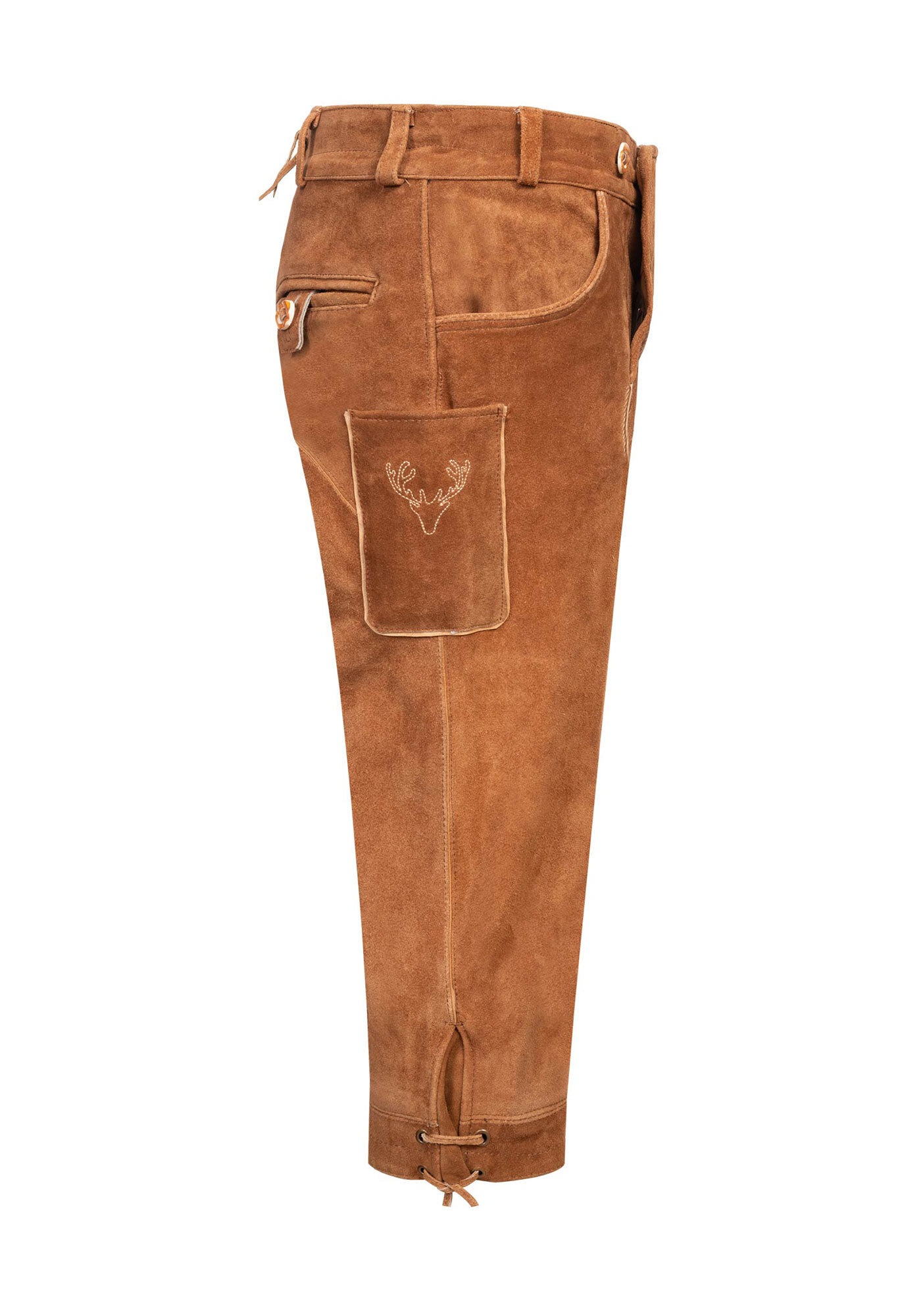 Alessandro Salvarini Trachtenlederhose »ASSeppl«, Lederhose aus Echtleder mit Träger im traditionellen Stil
