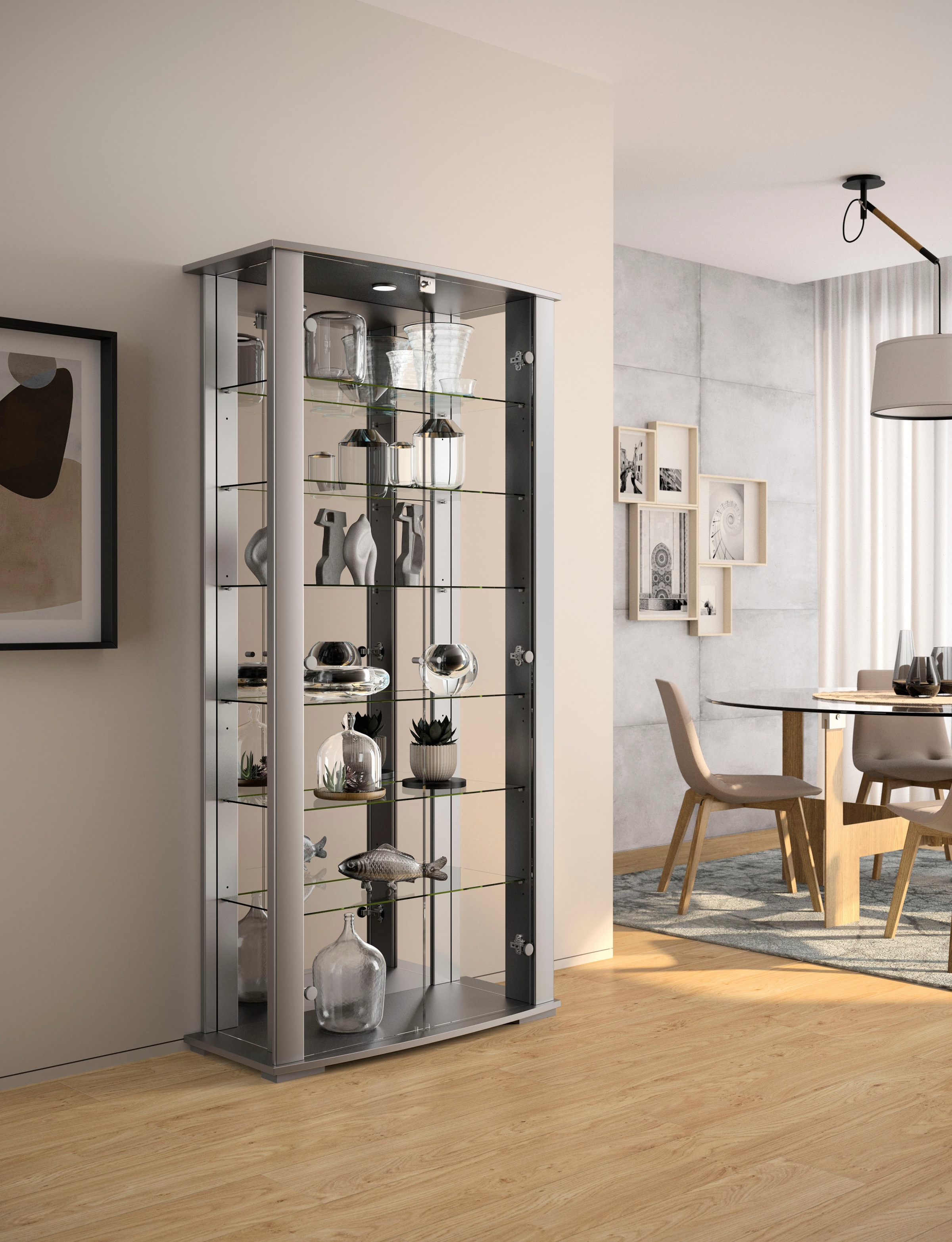 fif möbel Vitrine »STELLA«, Standvitrine/Glasvitrine 2x Glastür,perfekt für Sammler,Sammlervitrine