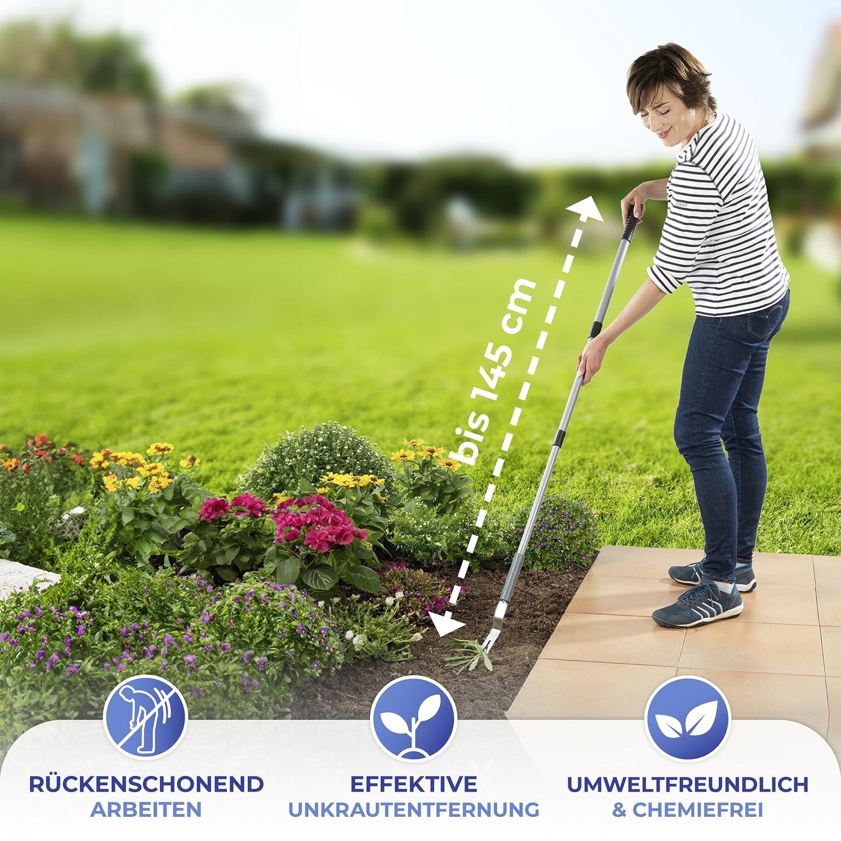 Maximex Unkrautstecher »inkl. Teleskopstiel« ausziehbar von 56 - 122 cm