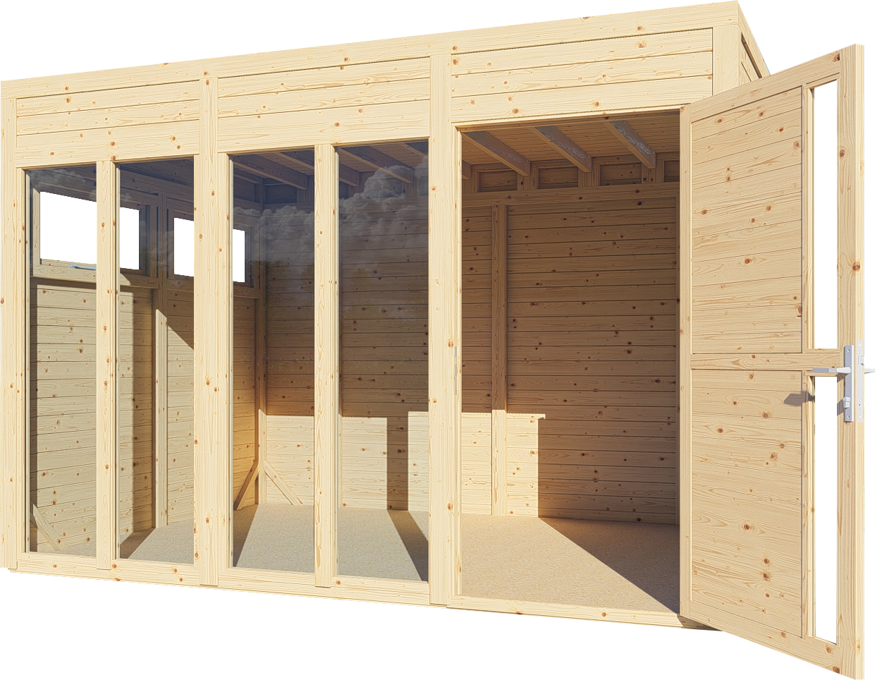 Thumbnail - BERTILO Gartenhaus "Cubus 3 Office, in verschiedenen Farben"