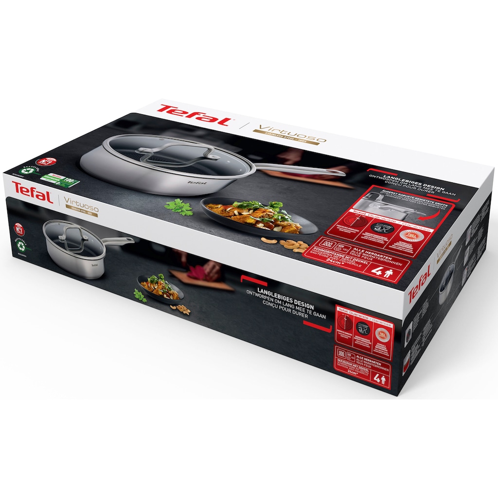 Tefal Schmorpfanne »Virtuoso, Induktion, Ø 24 cm«, Edelstahl