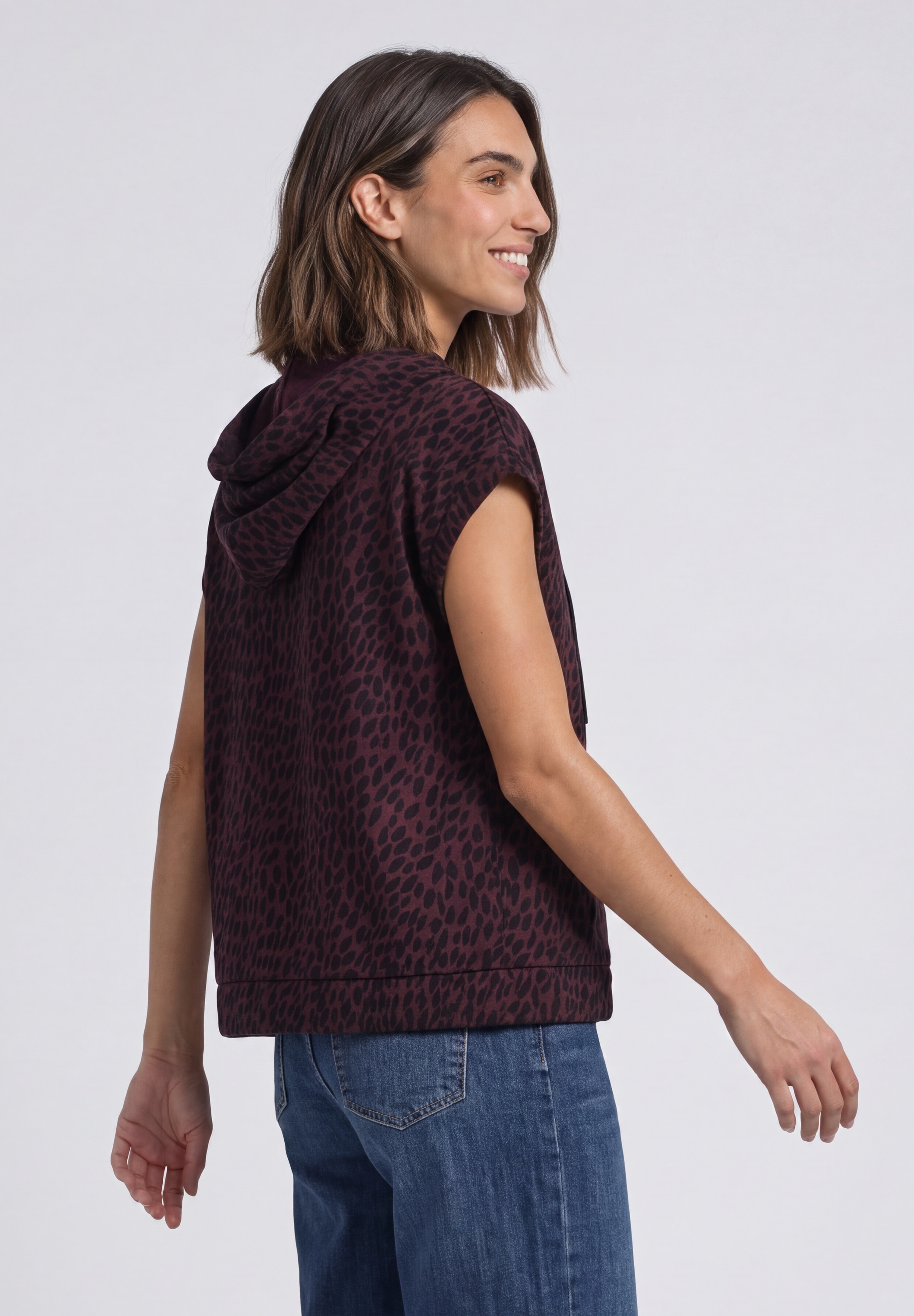 STREET ONE Cardigan mit Kapuze mit Tunnelzugband
