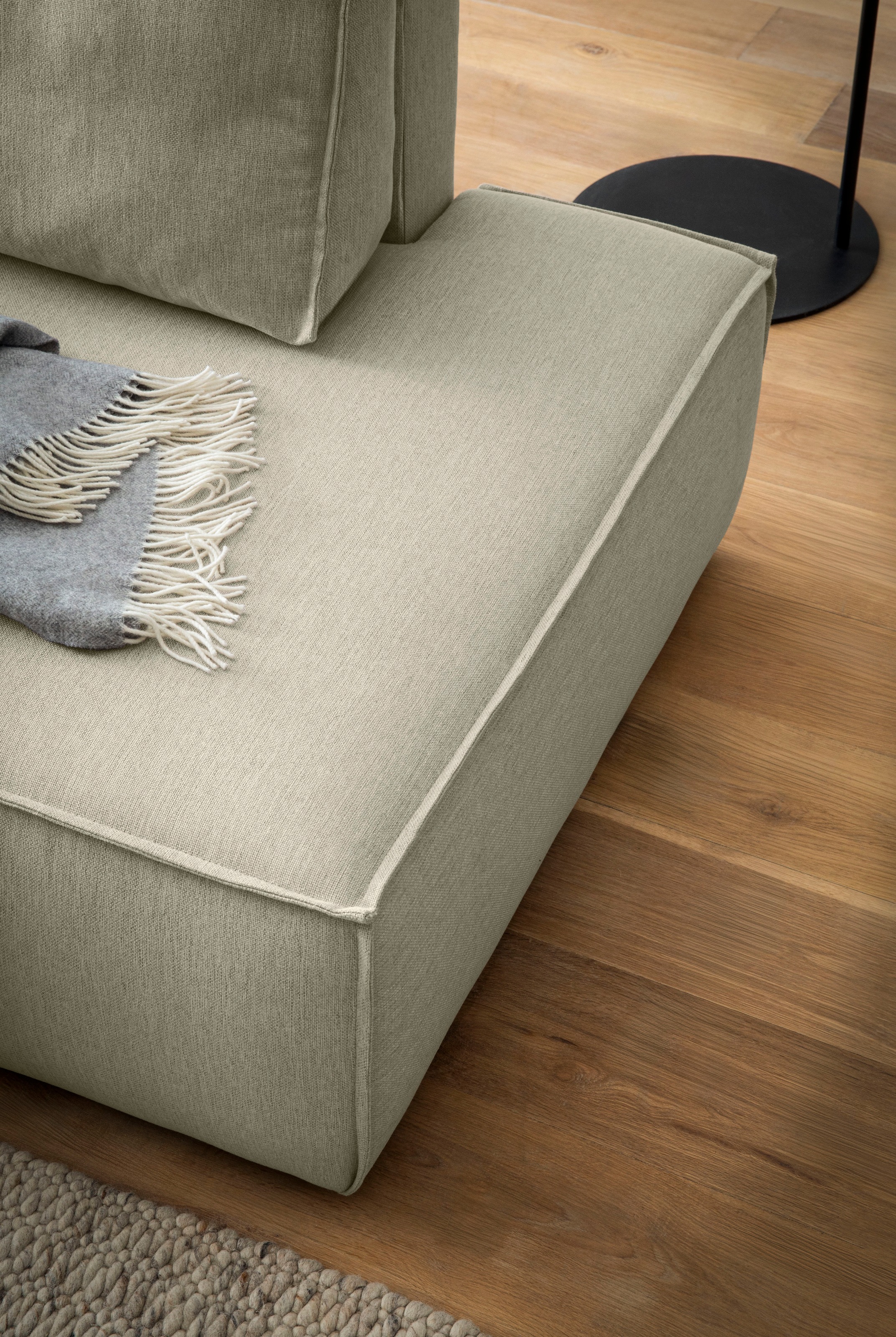 Home affaire Ecksofa »SHERWOOD, Schlafsofa in L-Form offen (275cm), Cord, Leinenoptik«, Schlaffunktion und Bettkasten, Kedernaht, hoher Sitz- & Liegekomfort