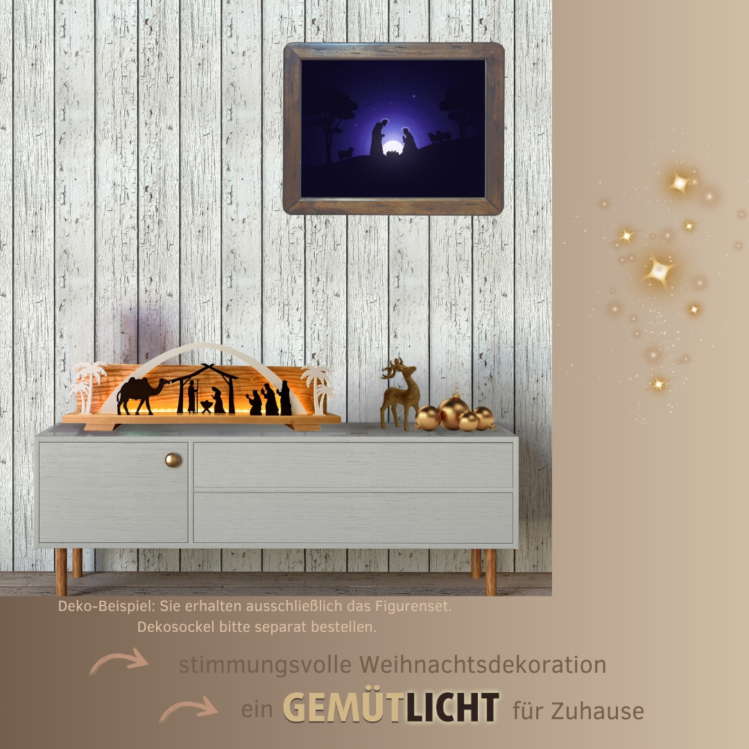Weigla Dekofigur "Figurenset Christi Geburt für WEIGLA Dekosockel, aus Holz günstig online kaufen