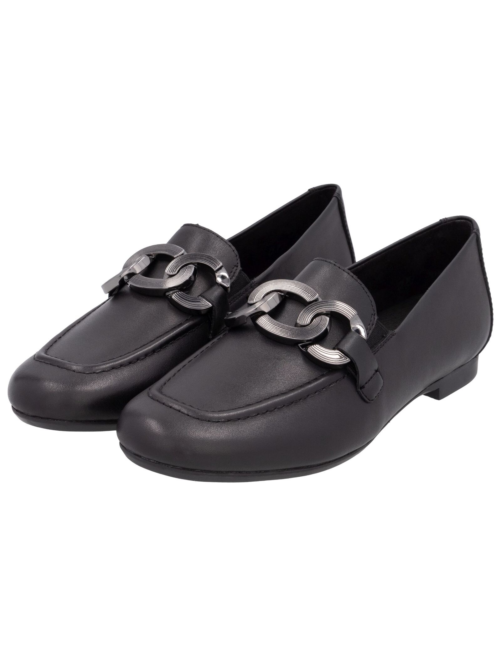 Slipper REMONTE "Remonte Slipper Leder", Damen, Gr. 38, schwarz, Leder, Schuhe Slipper 3