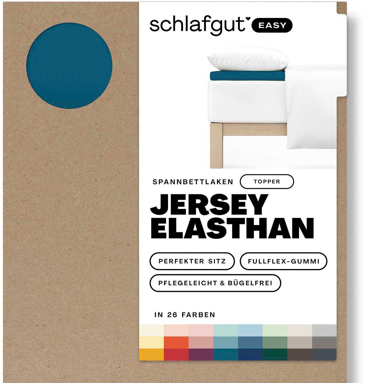 Schlafgut Spannbettlaken "EASY Jersey Elasthan Topper", MADE IN GREEN by OEKO-TEX