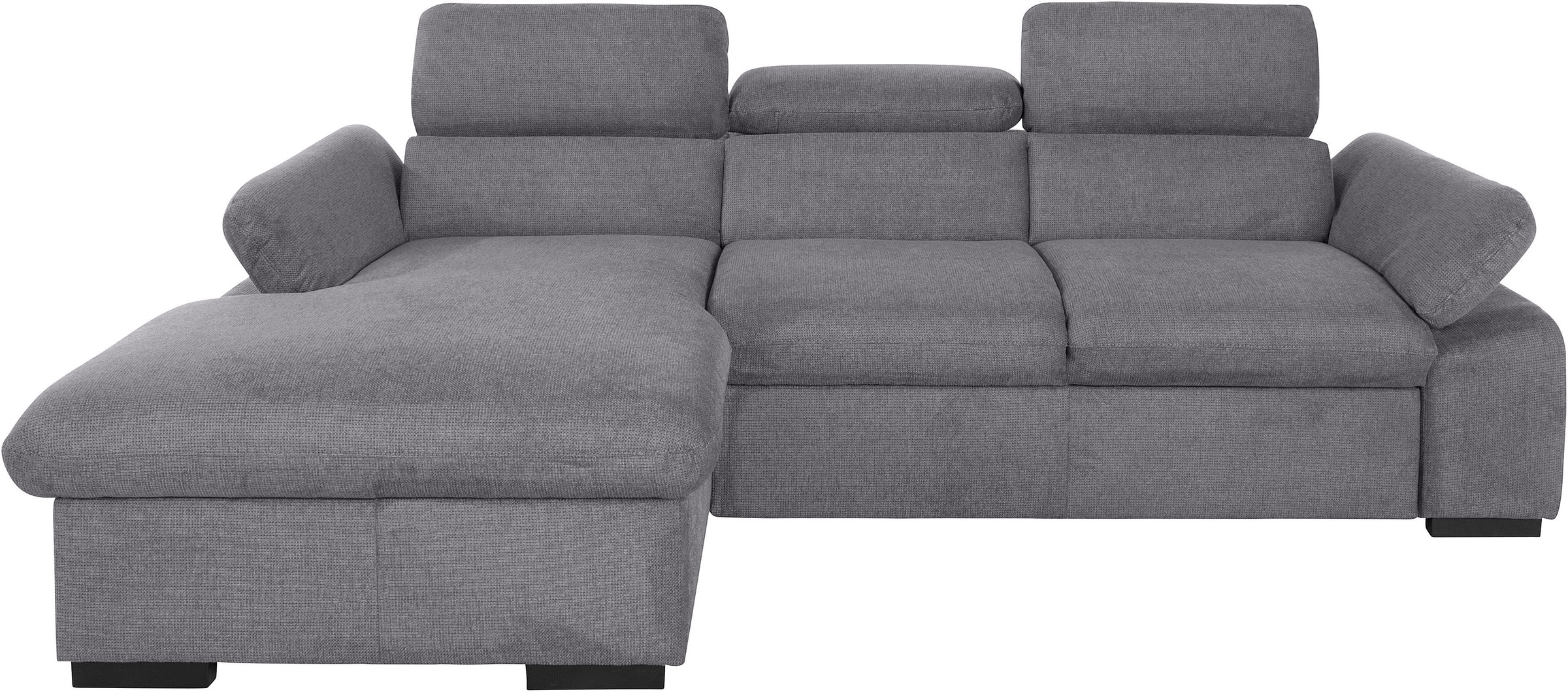 COTTA Ecksofa »Lola L-Form mit Kopfteilfunktion & Hocker«, (Set, mit Hocker), wahlweise mit Bettfunktion, Bettkasten & Armteilverstellung